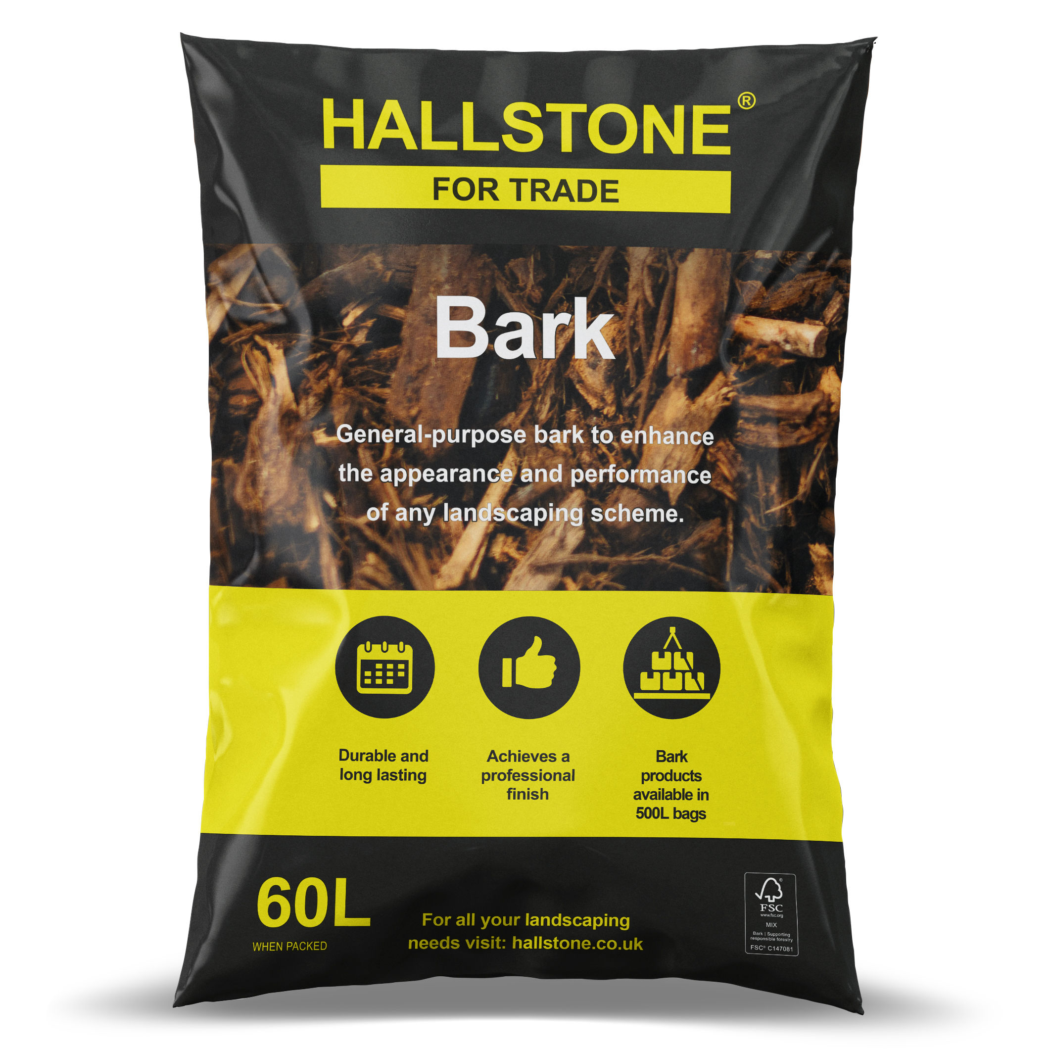 Hallstone Bark Mulch 60L
