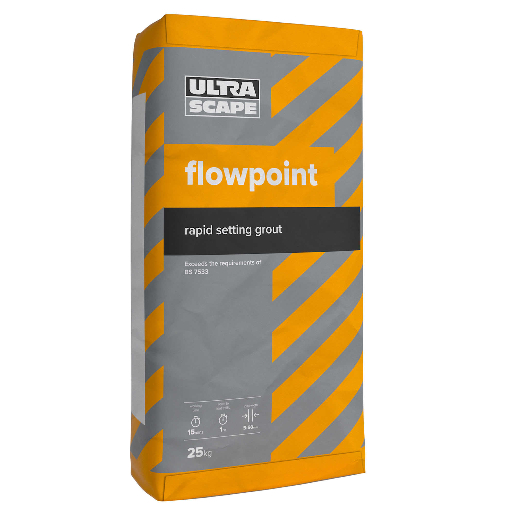 Ultrascape Flowpoint Rapid Set Flowable Paving Grout Charcoal 25kg