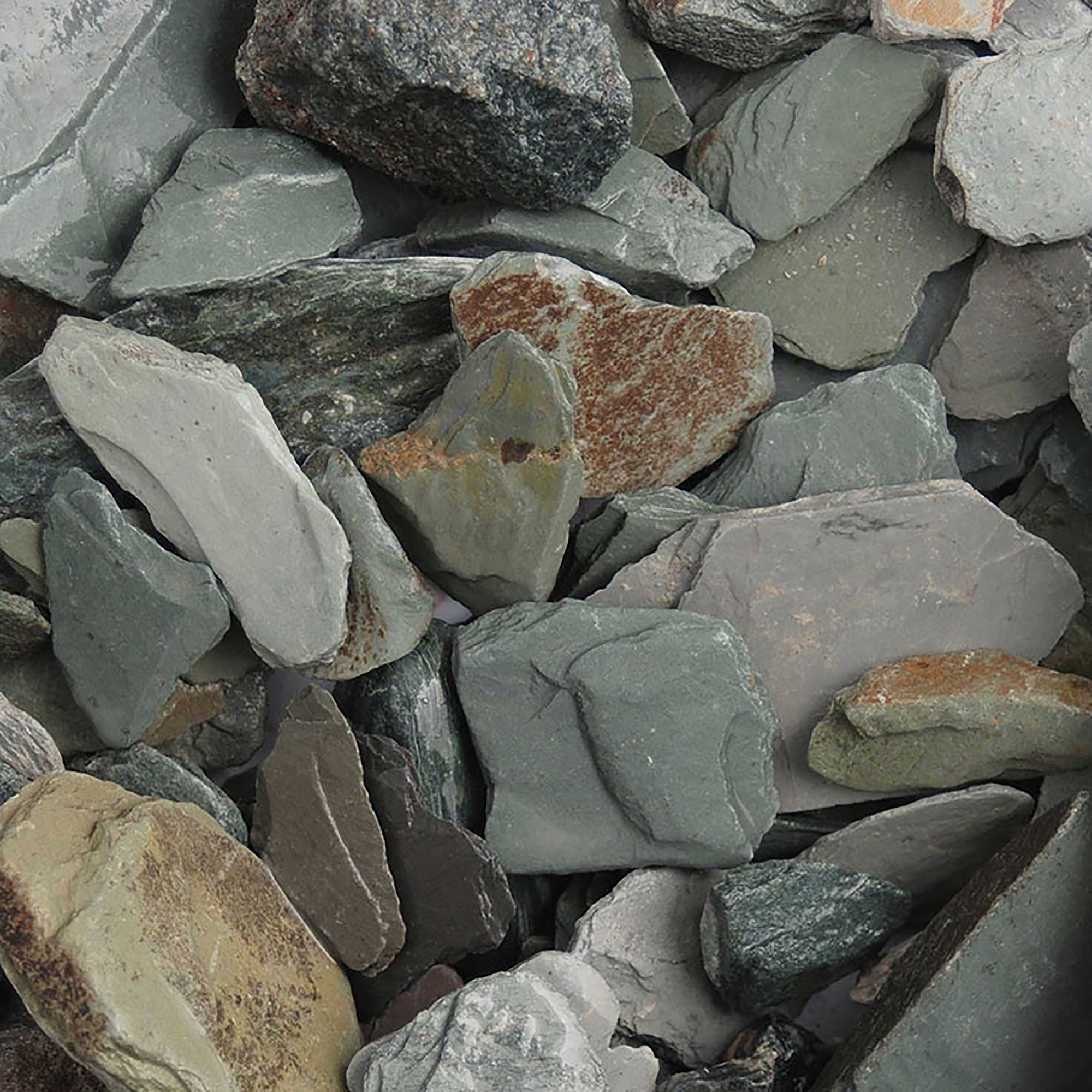 LRS Welsh Green Slate Chippings 40mm - 20kg Poly Bag