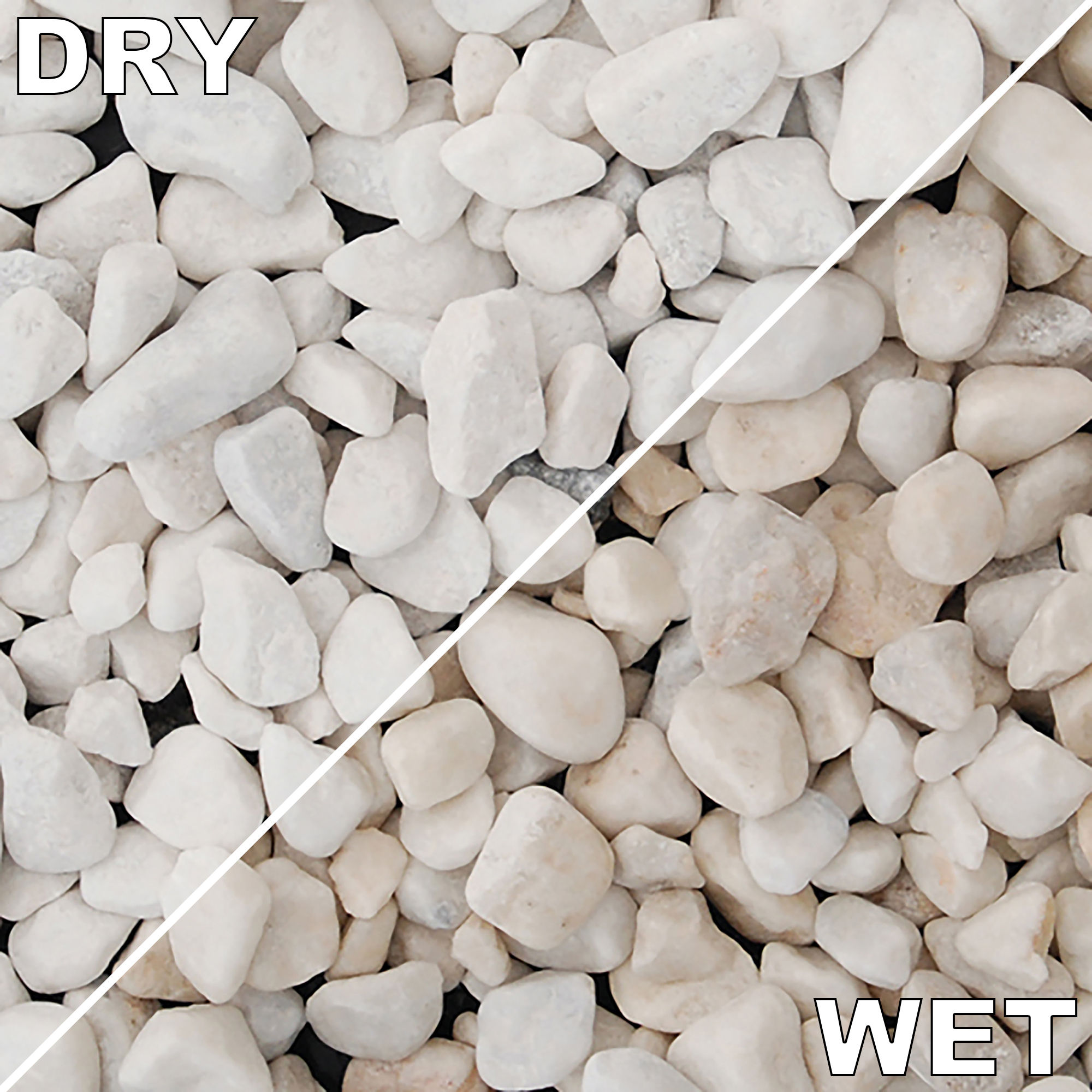 Bag of white pebbles online