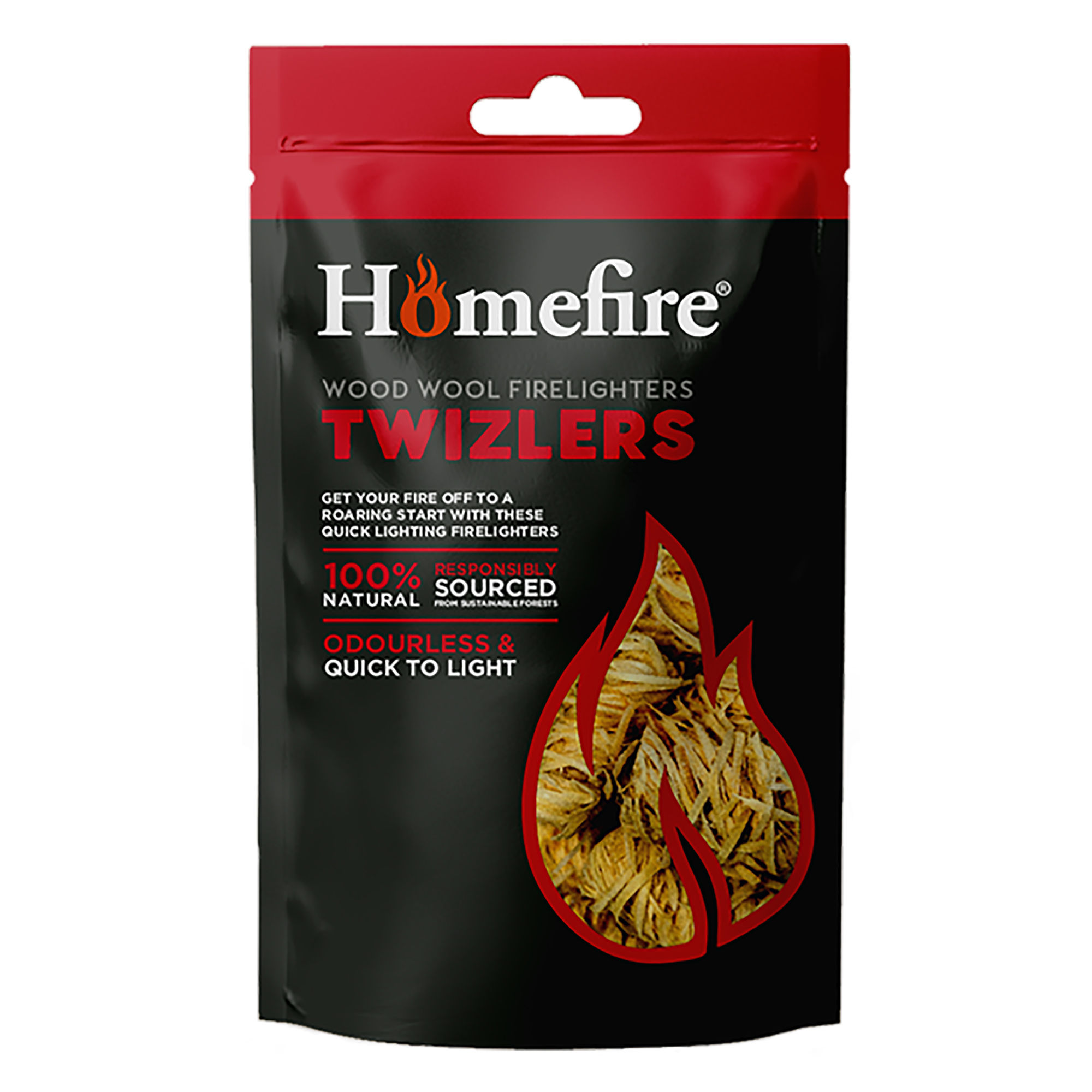 Homefire Twizlers Wood Wool Natural Firelighters 300g
