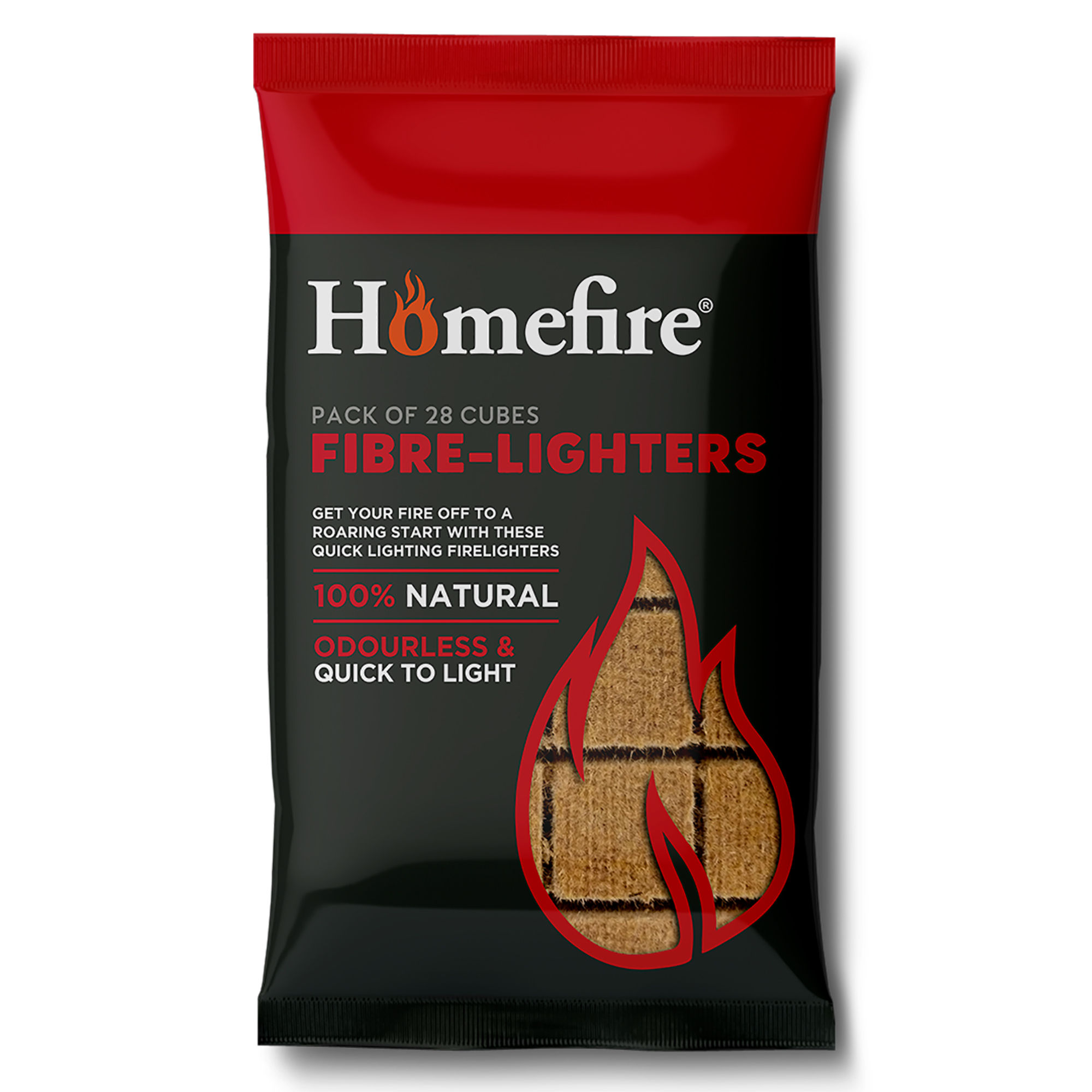 Homefire Firelighters Natural Fibre-Lighters 28 Cubes