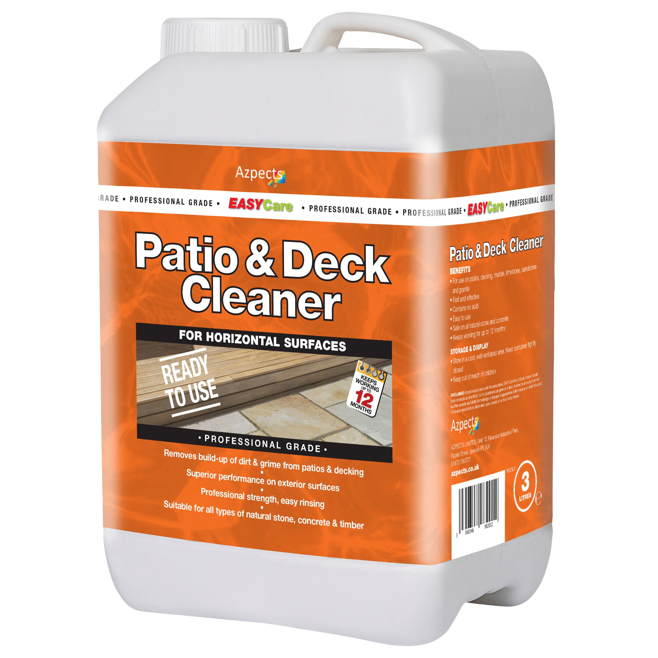 Azpects EasyCare Patio and Deck Cleaner 3L