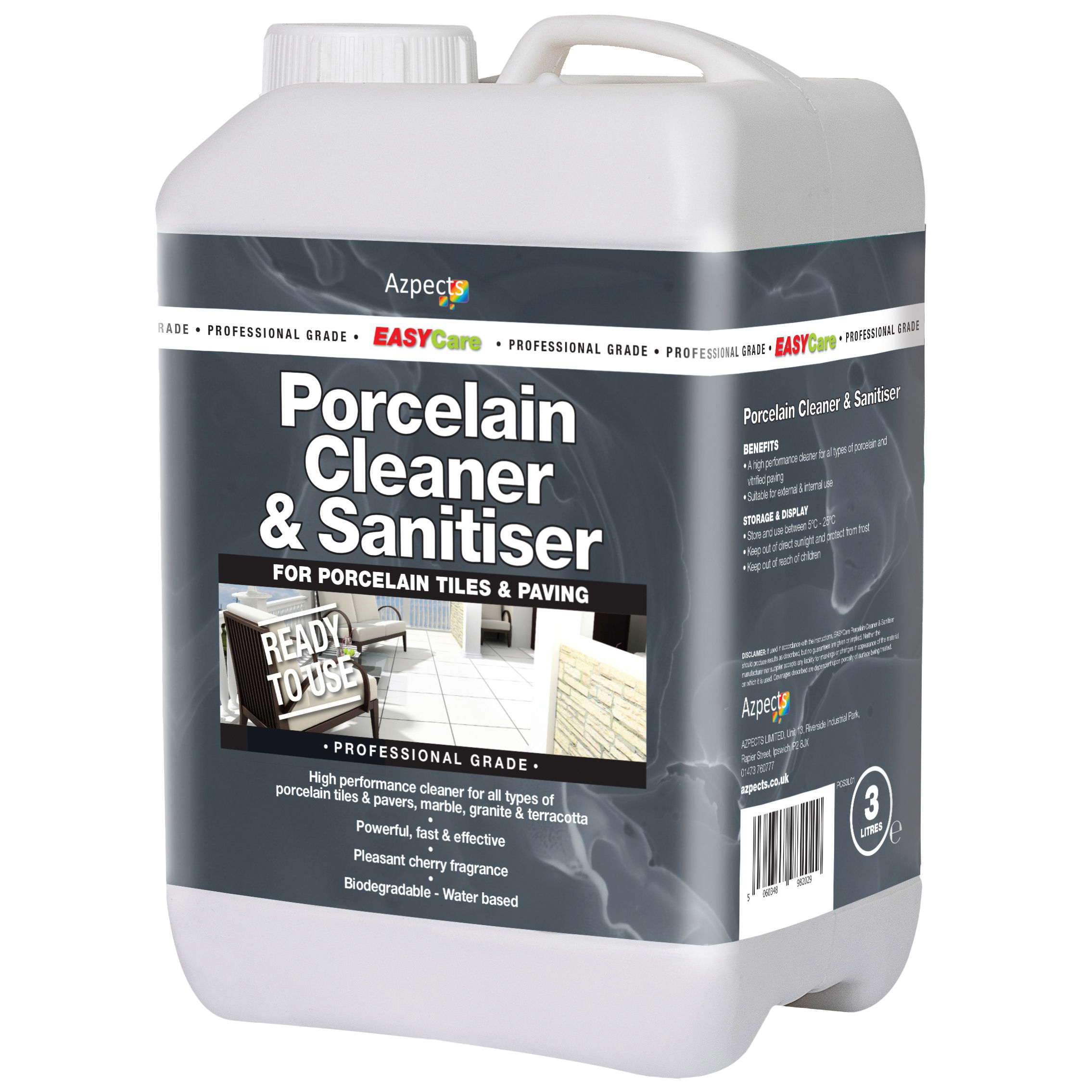 Azpects EasyCare Porcelain Cleaner and Sanitiser 3L