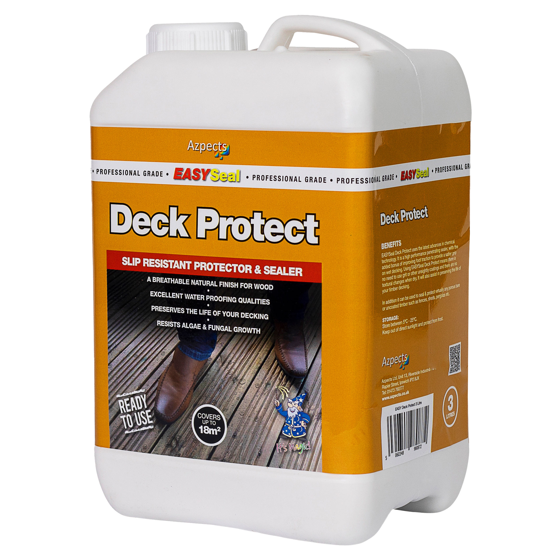 Azpects EasySeal Deck Protect Slip-Resistant Sealer 3L