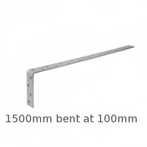 Galvanised Restraint Strap 1500mm Bent 100mm - HD1500B100