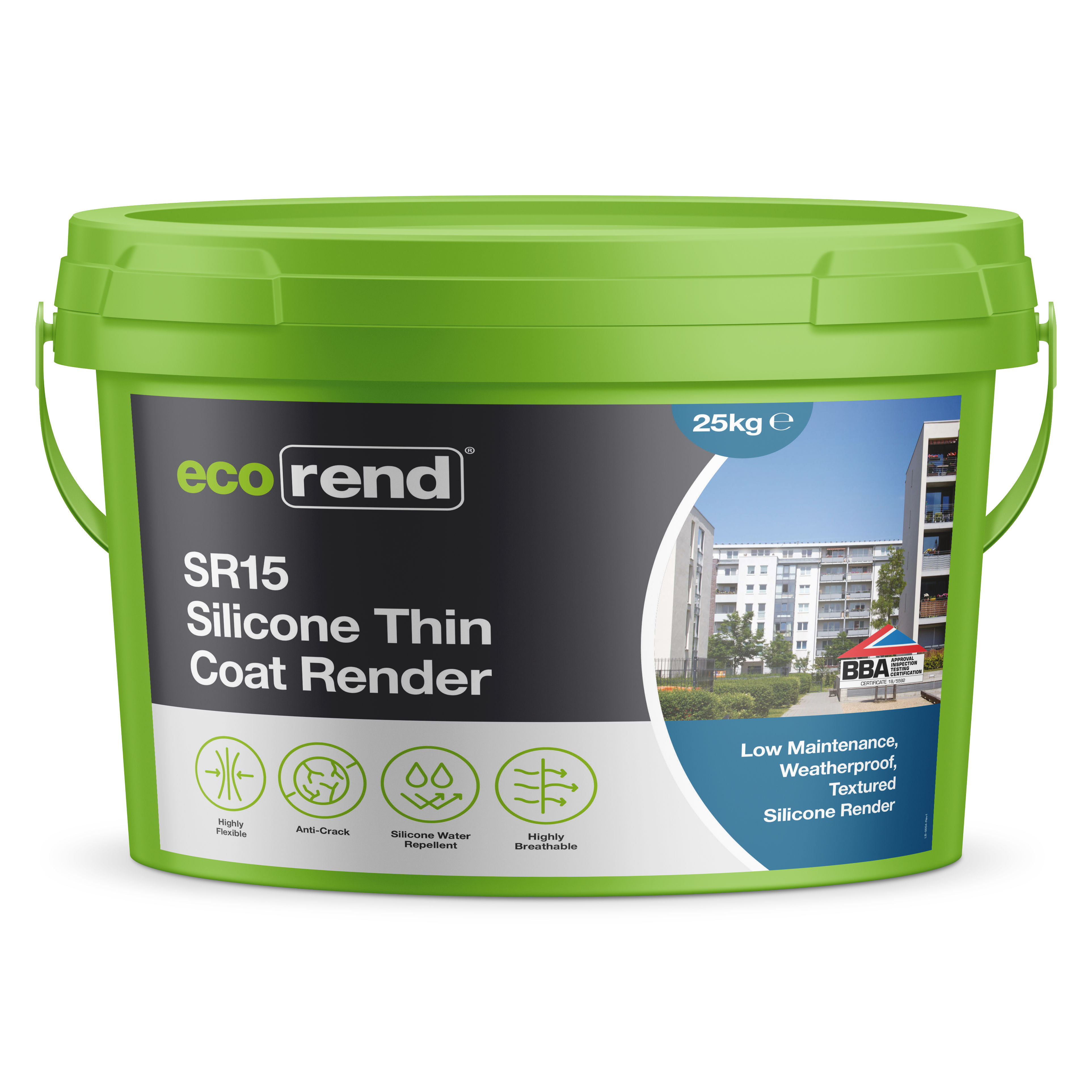 Ecorend SR15 Thin Coat Render Marble White 25kg