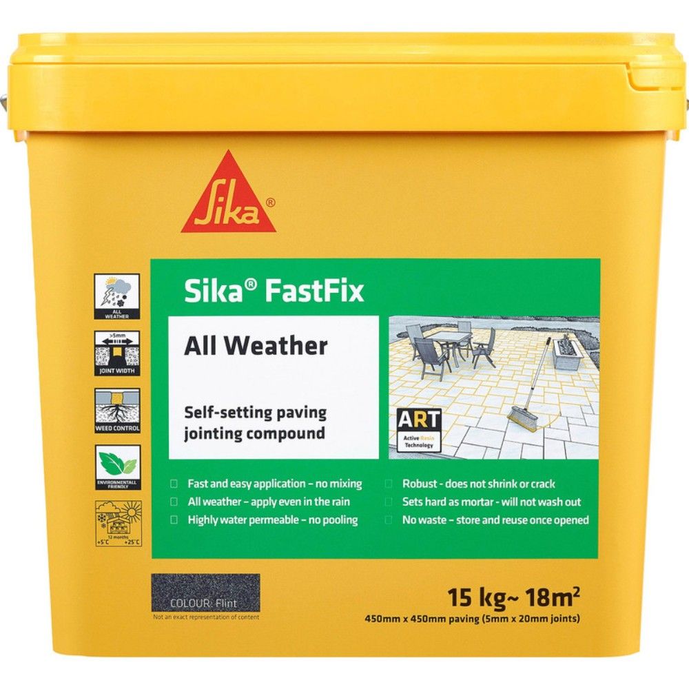 Sika FastFix All Weather Jointing Compound Flint 15kg - SKFFIXFLT16