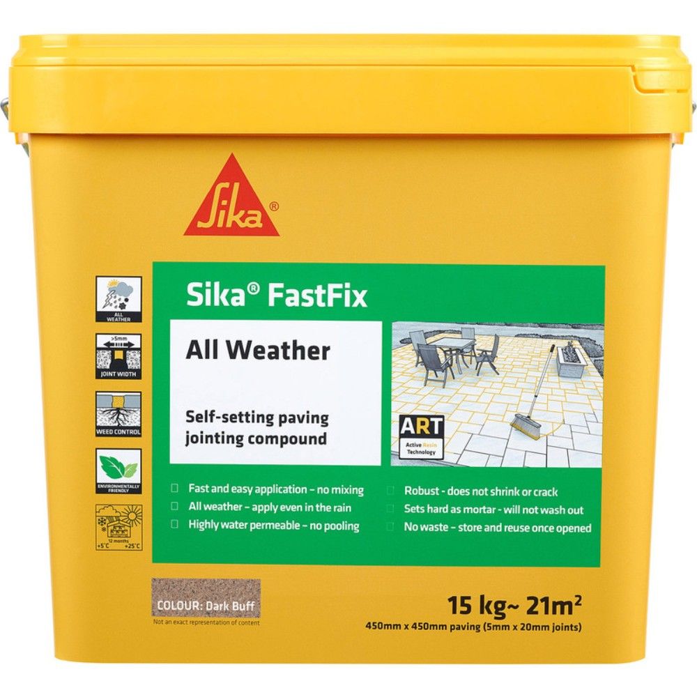Sika FastFix All Weather Jointing Compound Dark Buff 15kg - SKFFIXDKBF15