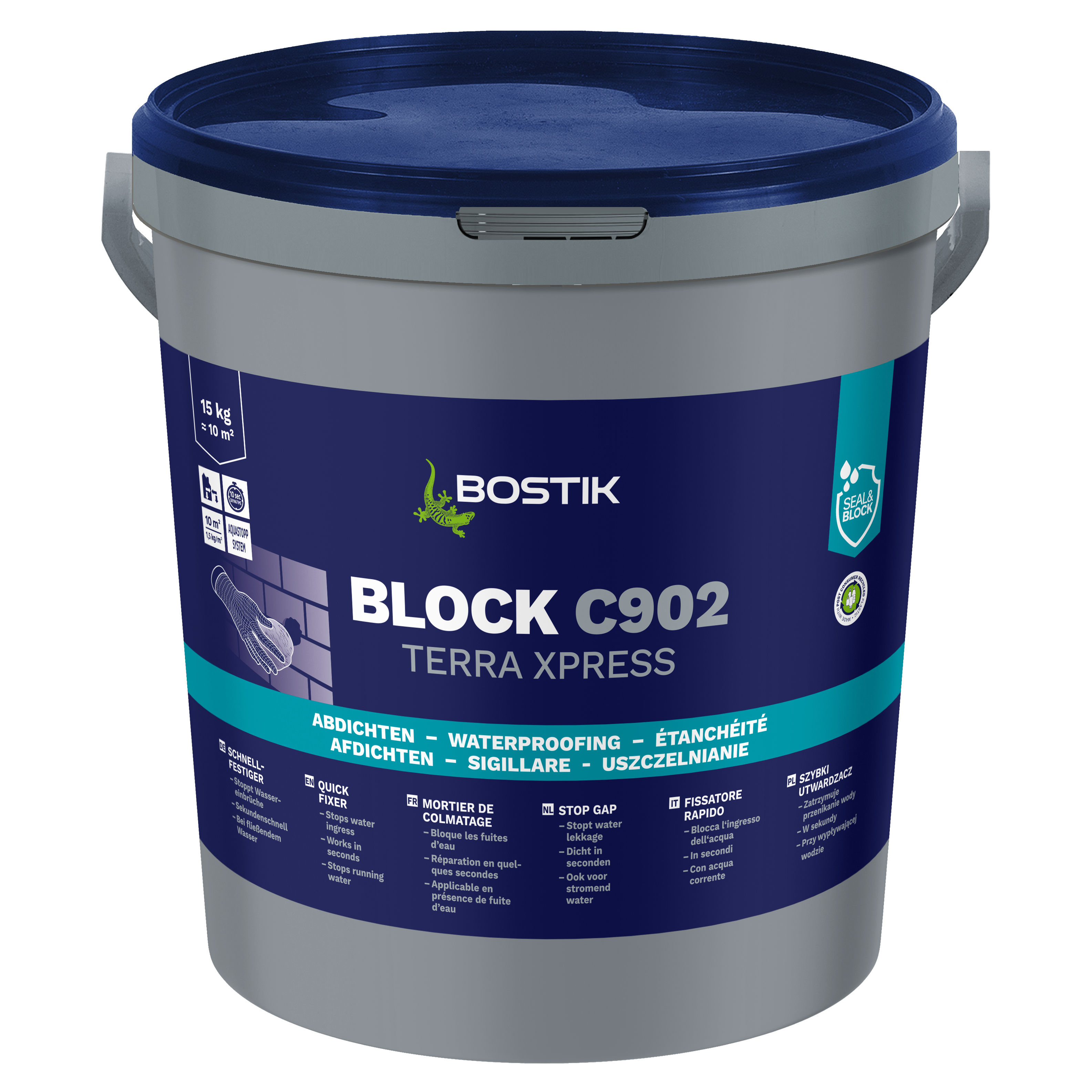 Bostik Block C902 Terra Xpress Fast-Setting Plugging Mortar 15kg