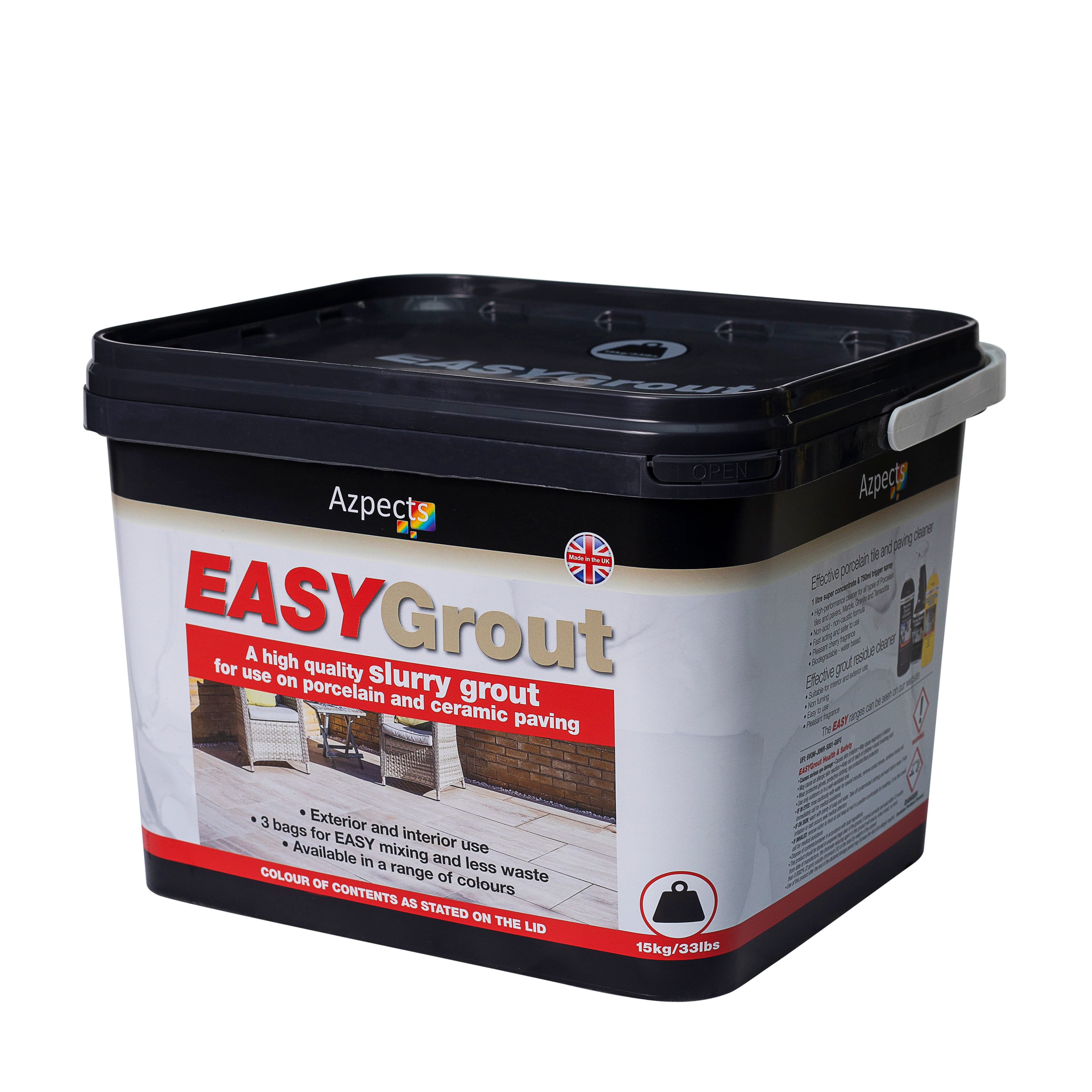 Azpects EasyGrout Porcelain Jointing Compound Grafito 15kg