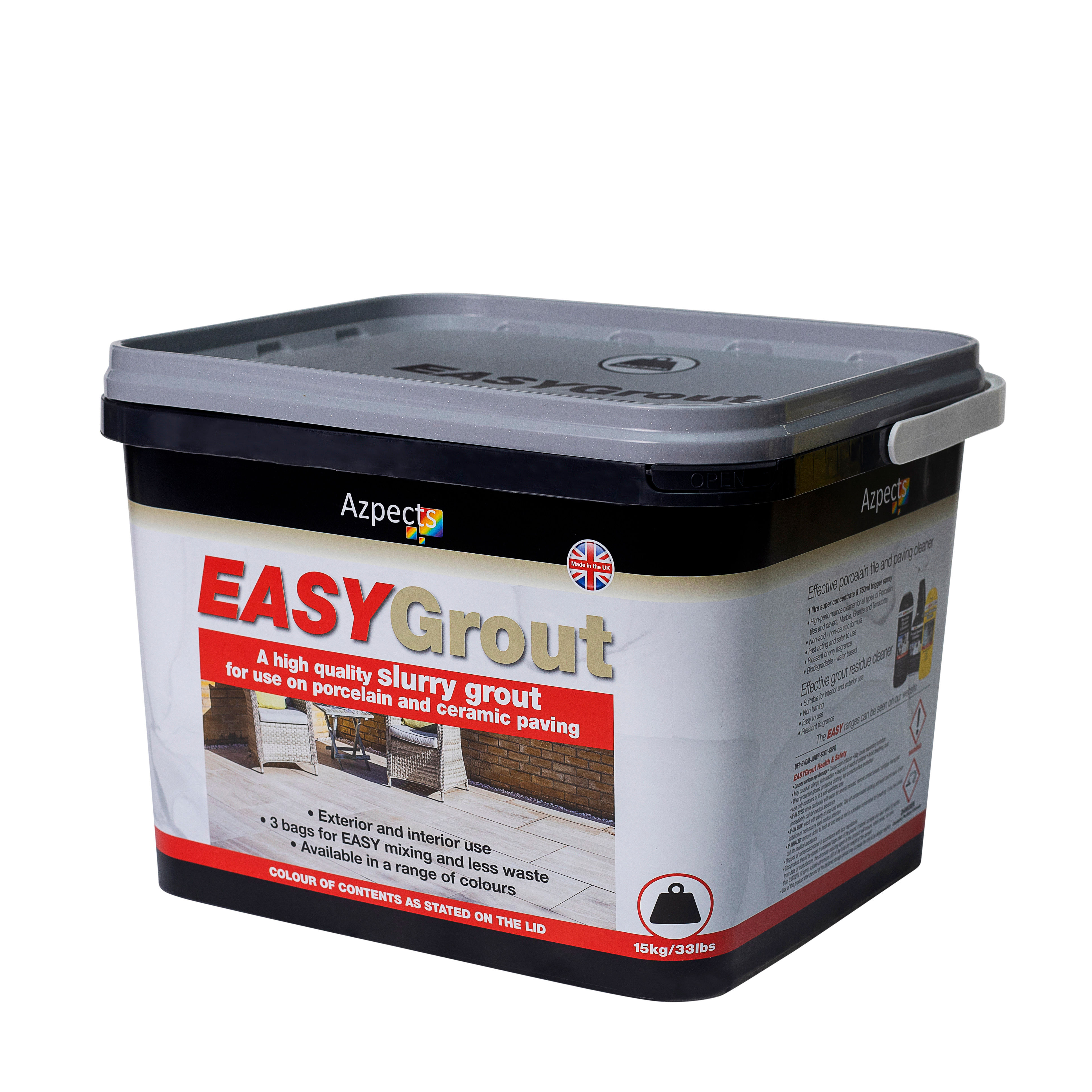 Azpects EasyGrout Porcelain Jointing Compound Argent 15kg