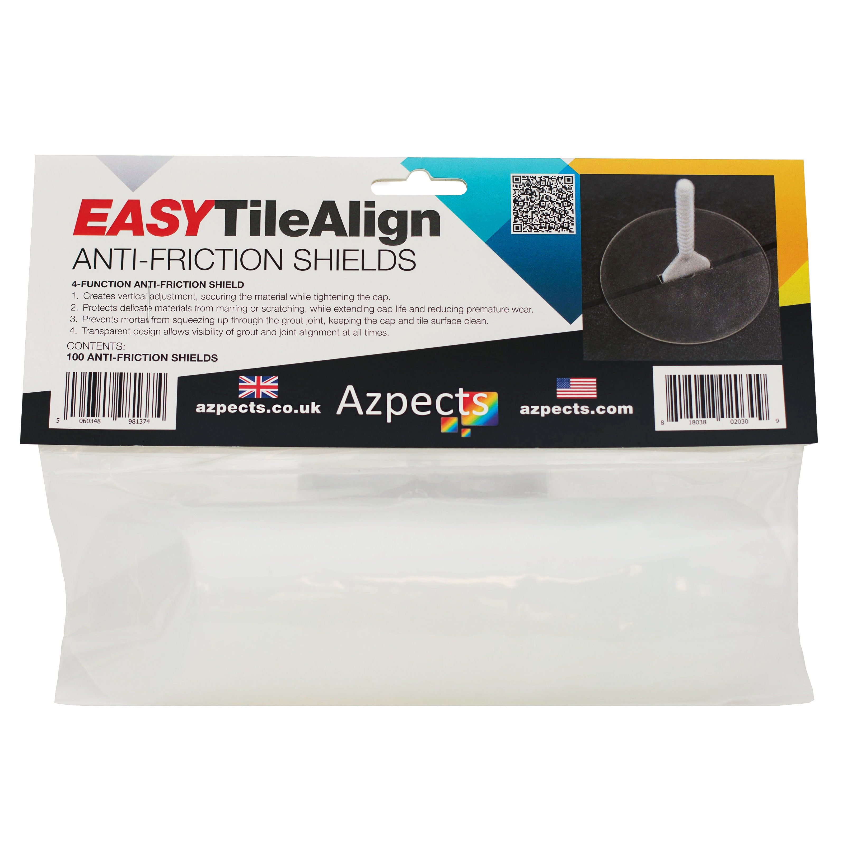 Azpects EasyTileAlign Patio Levelling Anti-Friction Shields (Bag of 100) 6520