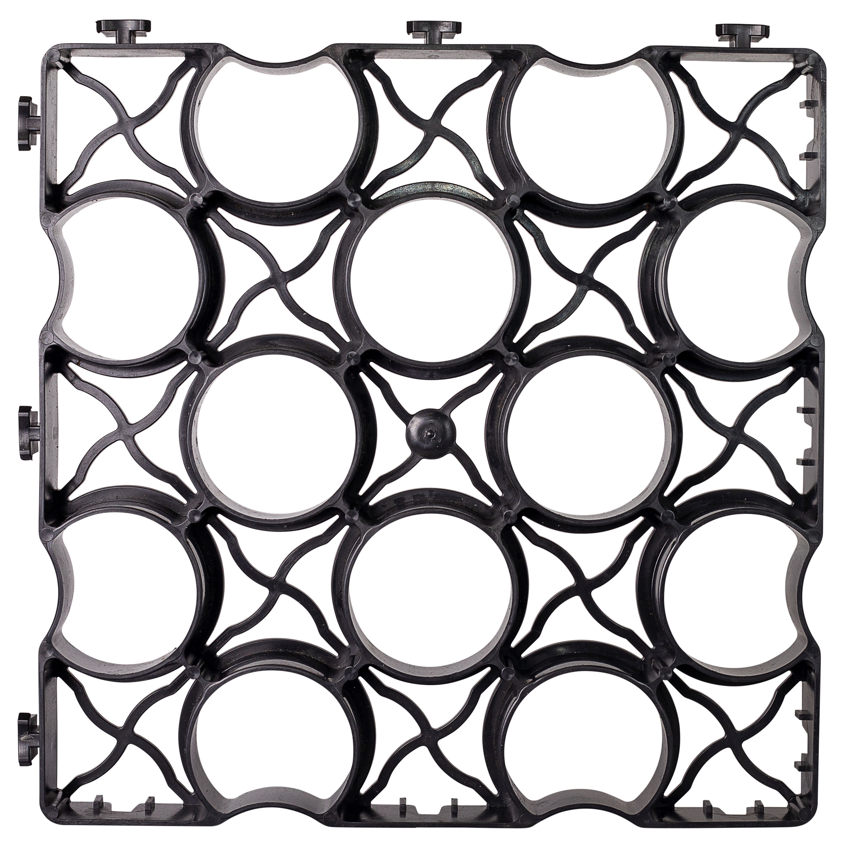Azpects EasyGrid Ground Reinforcement Tiles (Pack of 9) Black 1m²