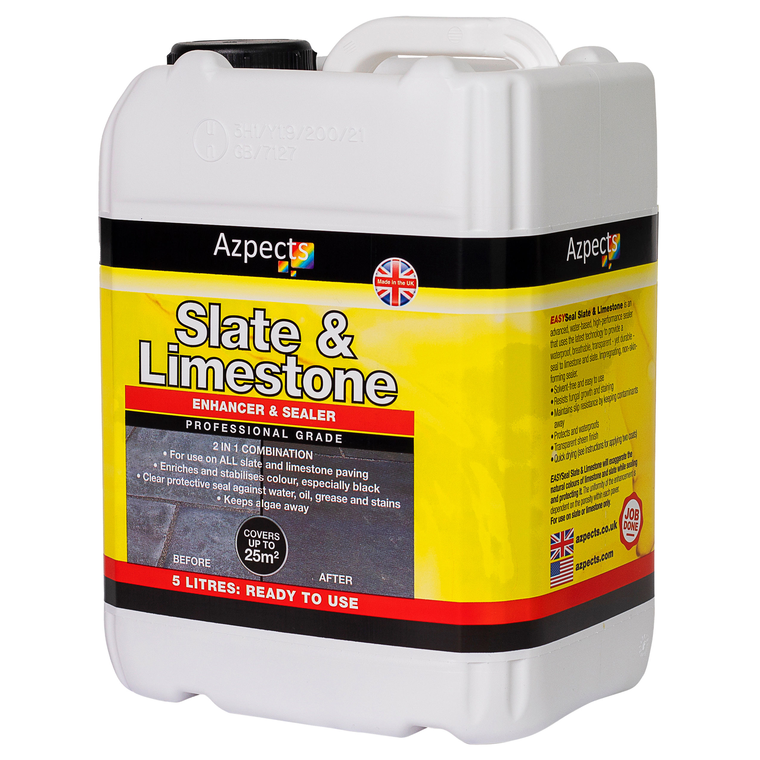 Azpects EasySeal Slate and Limestone Paving Enhancer and Sealer 5L
