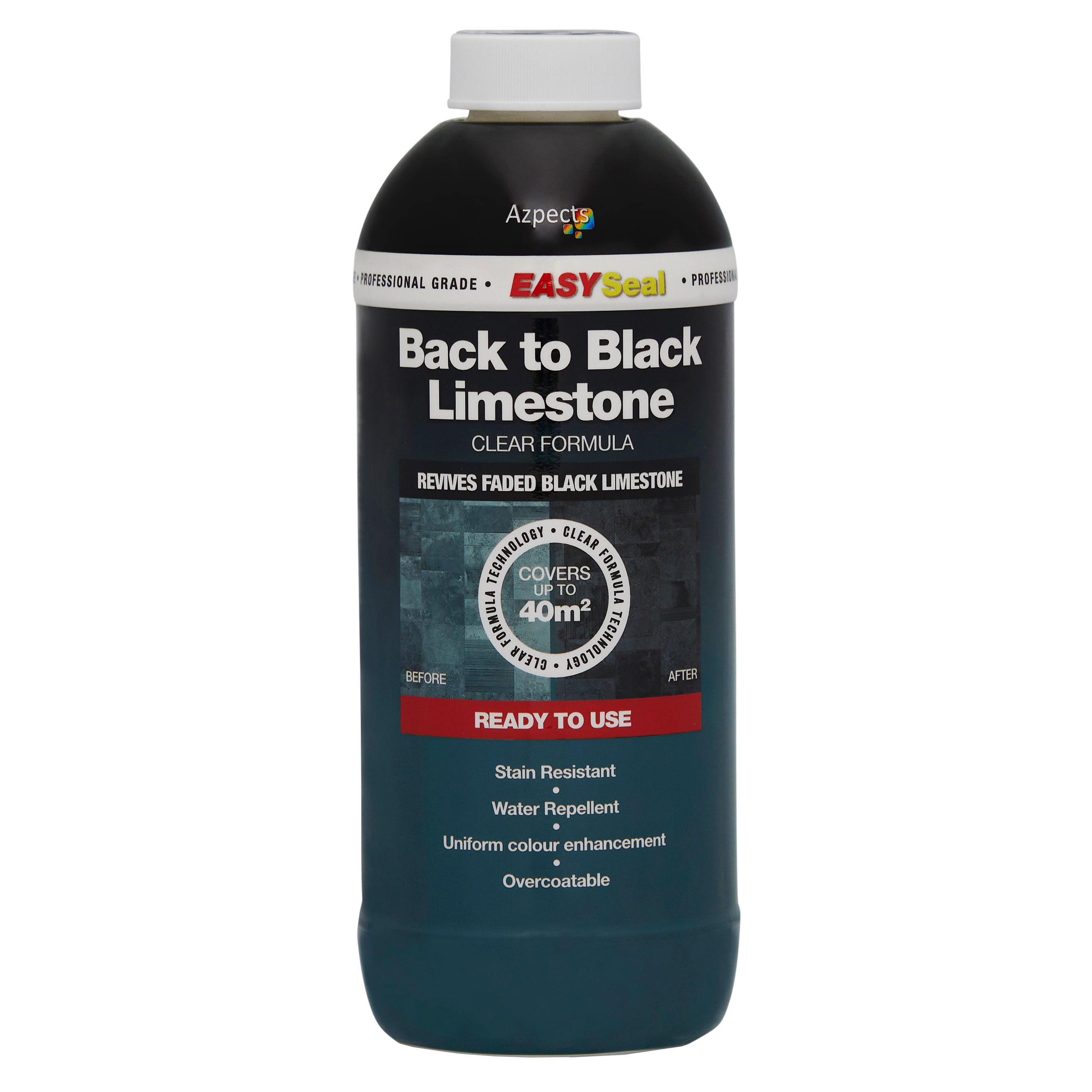 Azpects EasySeal Back to Black Limestone Paving and Patio Reviver 1L - 2565