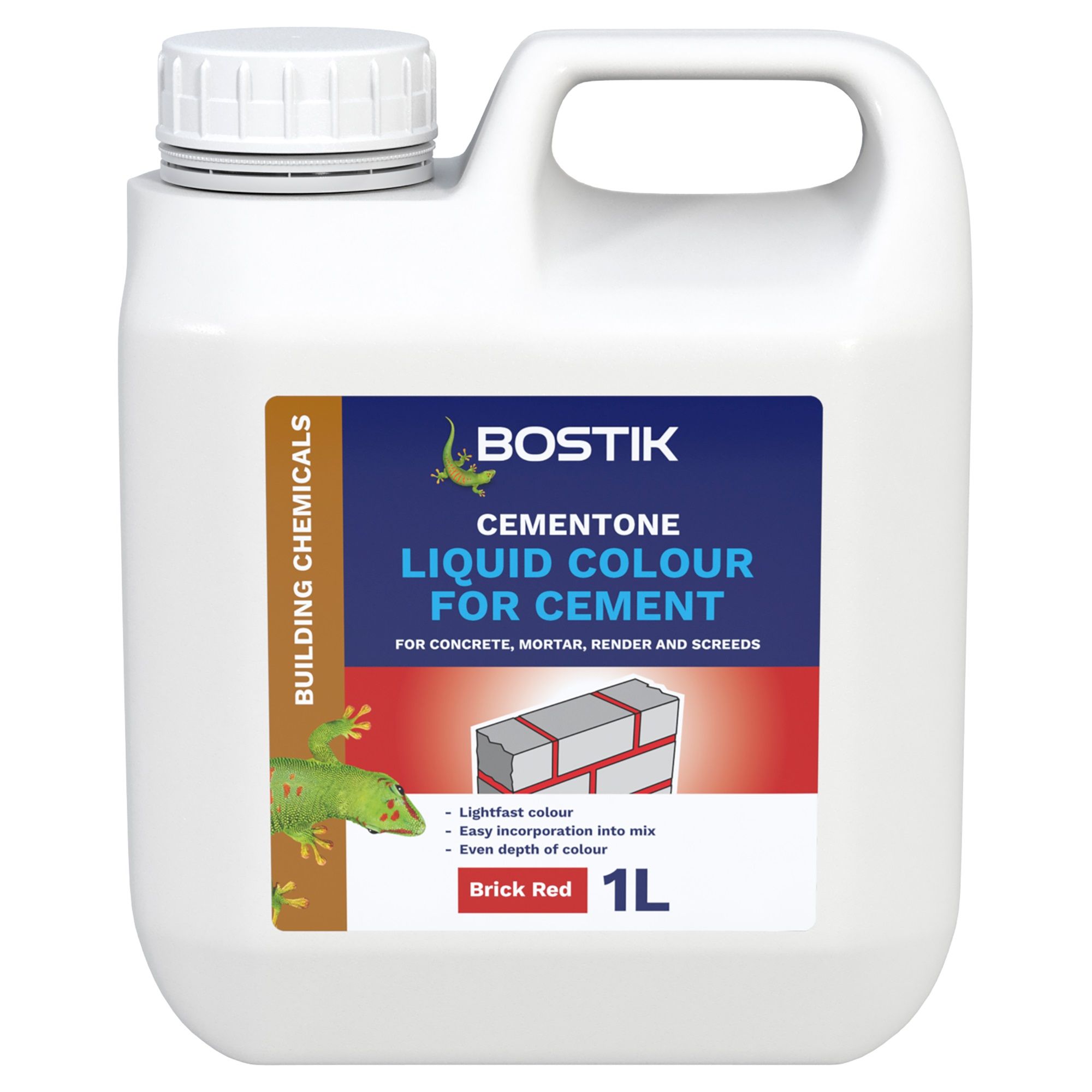 Bostik Cementone Liquid Colour for Cement Brick Red 1L