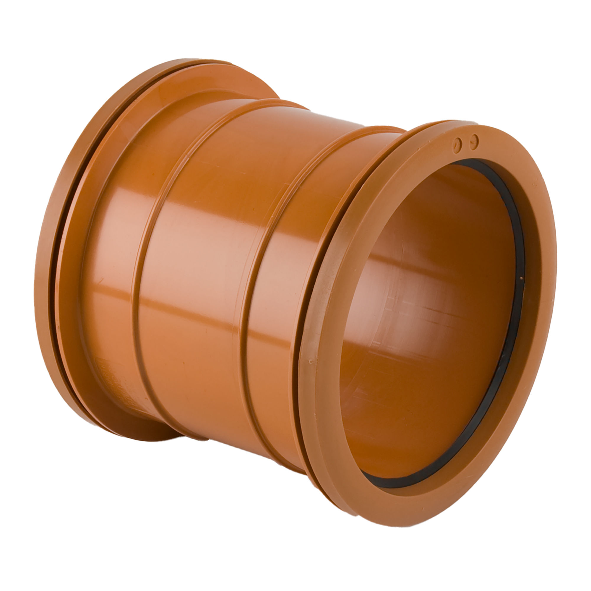 Brett Martin Underground Double Socket PVC Slip Coupler Terracotta 110mm - B5001S