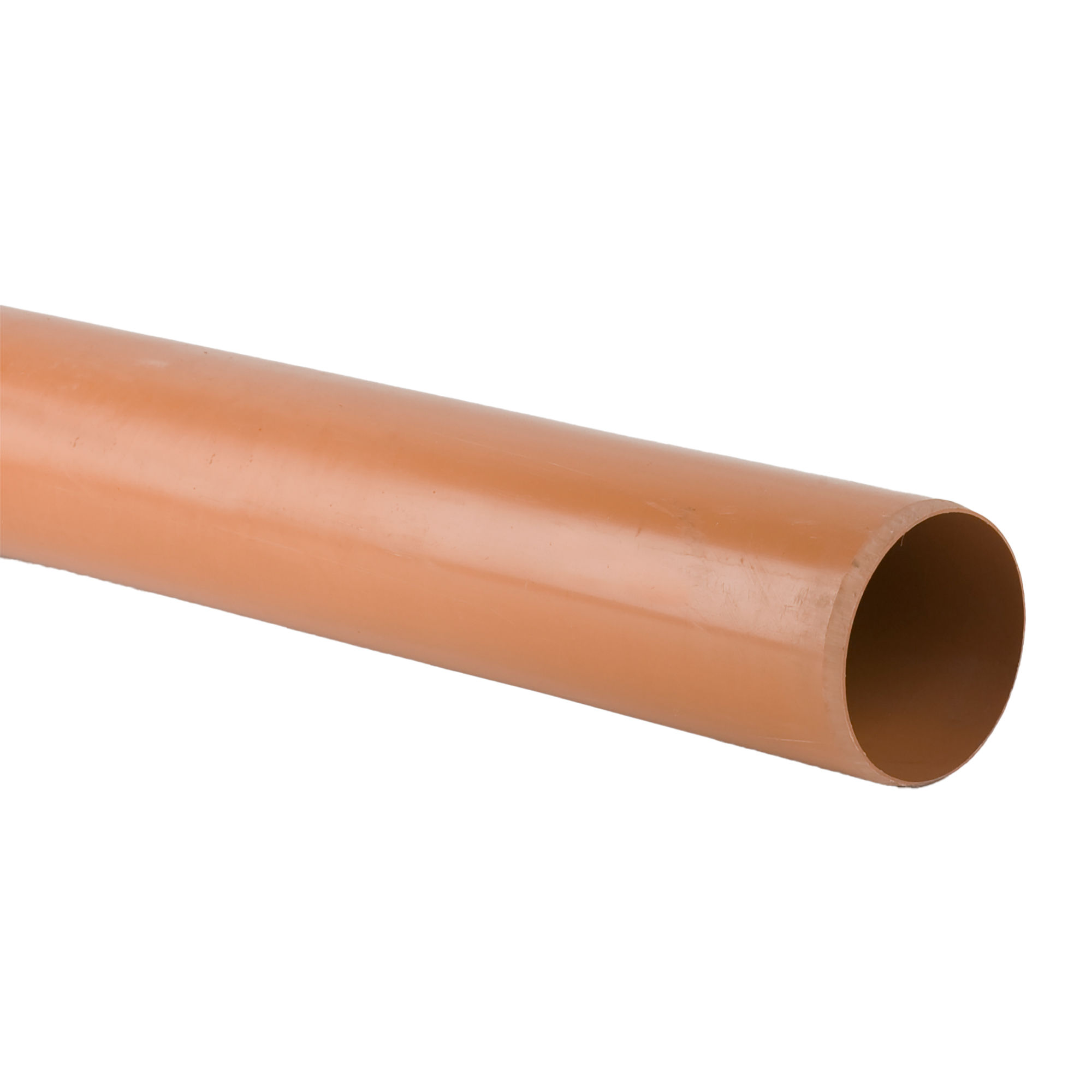 Brett Martin Underground Drain Pipe Plain End Terracotta 110mm x 3m - B4001