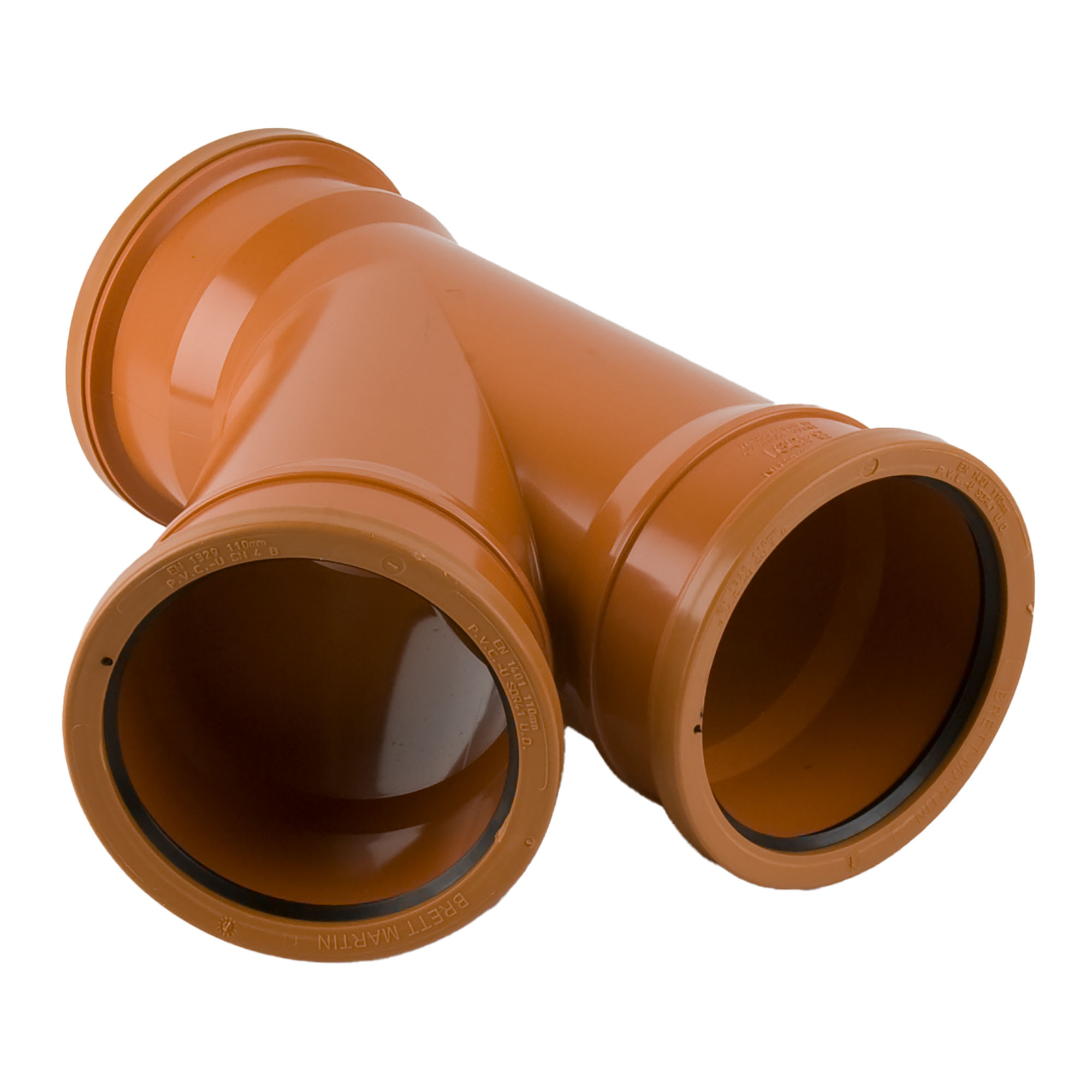 Brett Martin Underground 45° Triple Socket Branch Terracotta 110mm - B4091