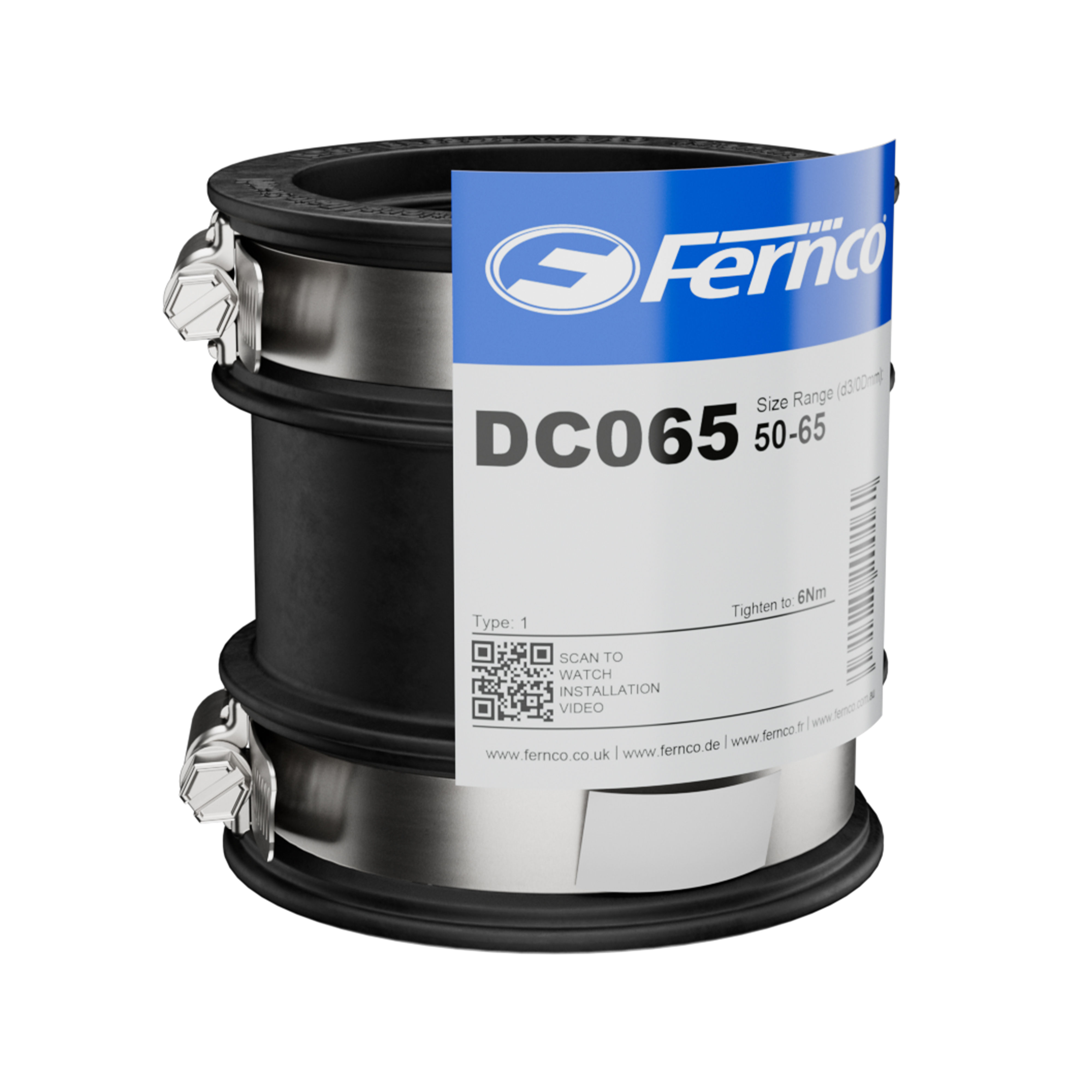 Fernco Rubber Coupling 50-65mm - DC65