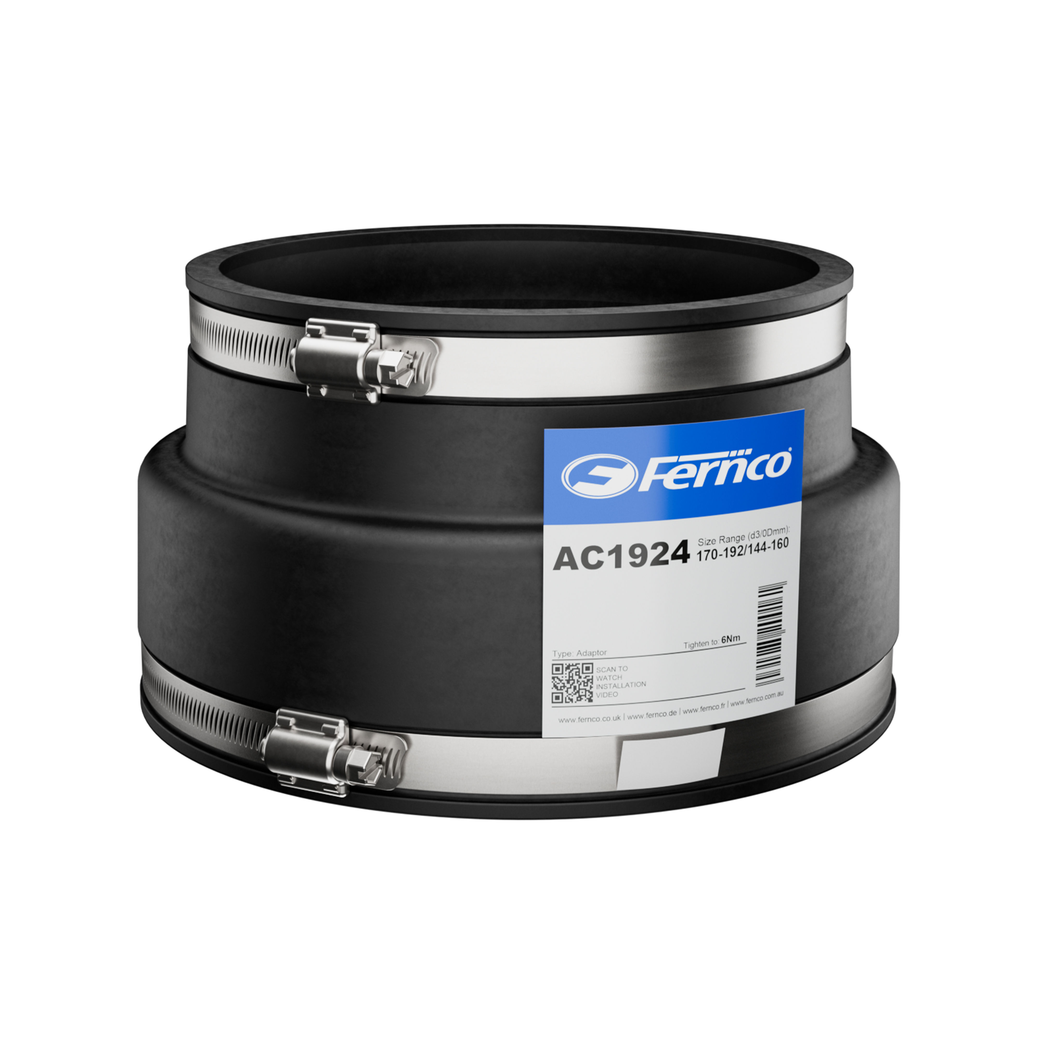 Fernco Coupling 170-192mm/144-160mm - AC1924