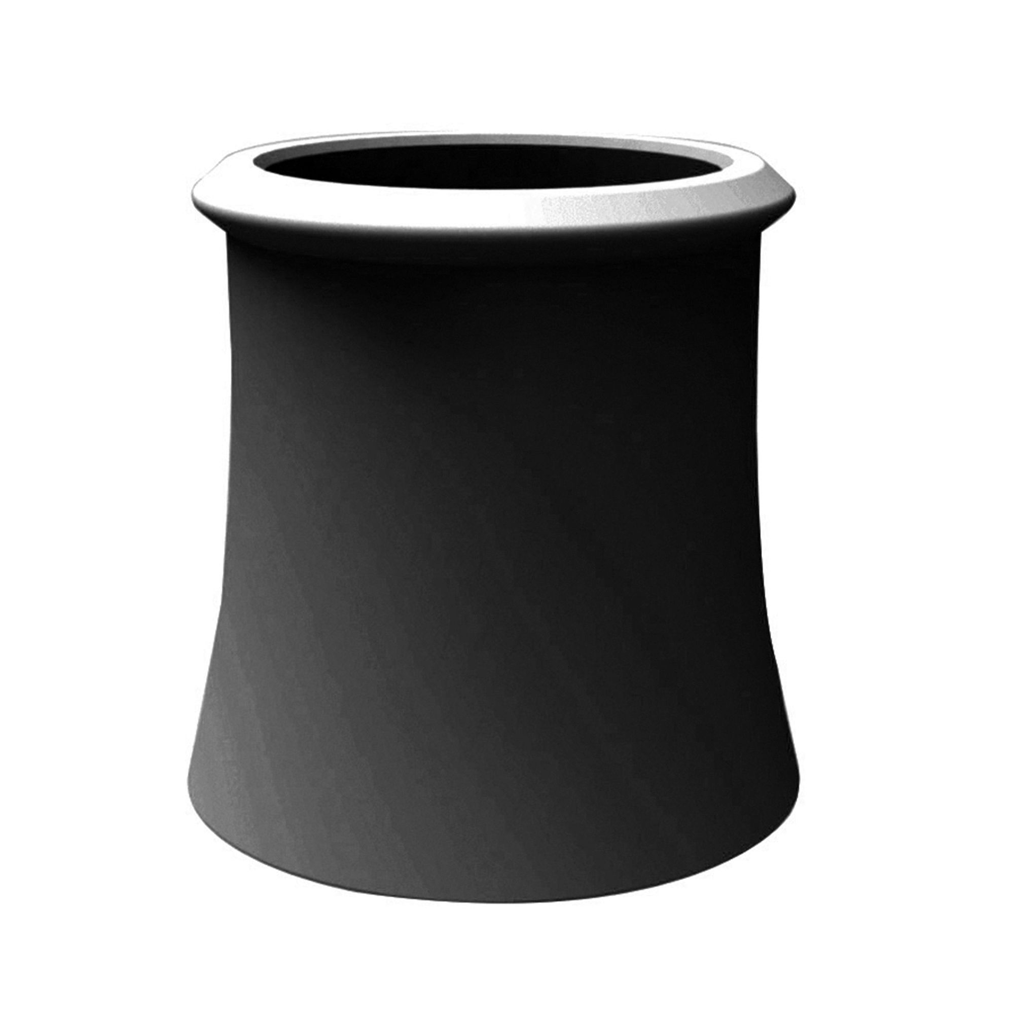 WT Knowles Roll Top Chimney Pot Black 300mm