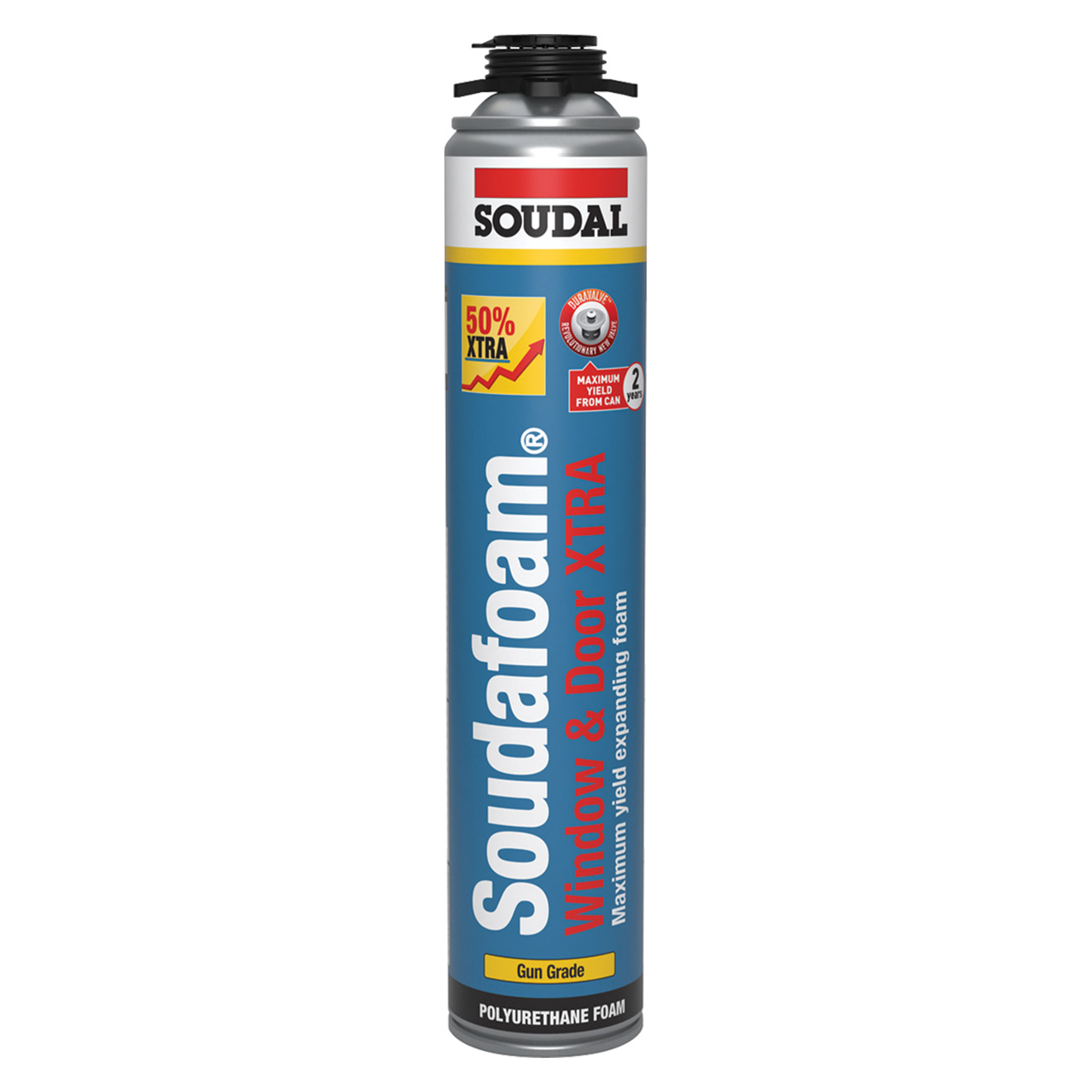 Soudal Soudafoam Window and Door Xtra Foam Gun Grade DuraValve 750ml