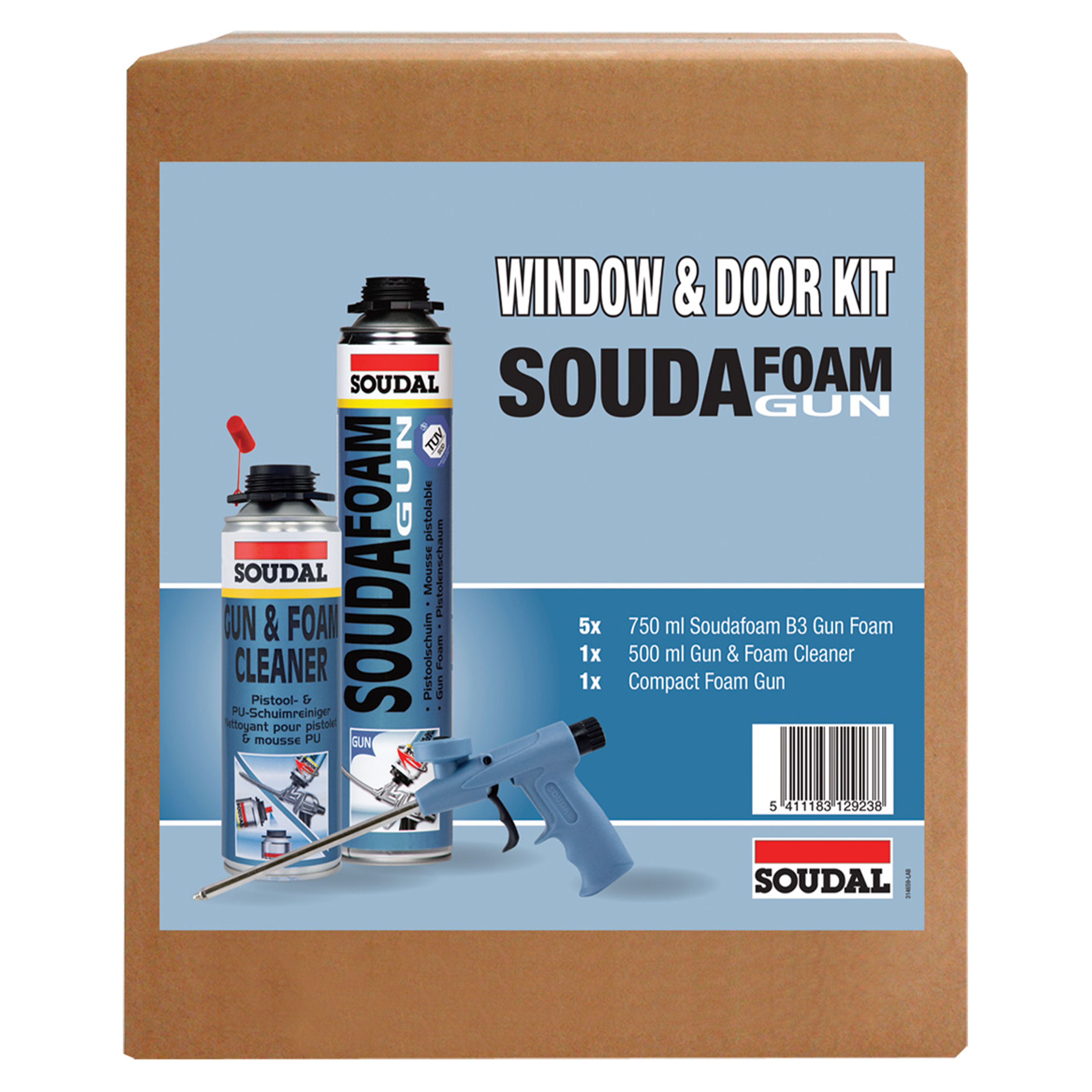 Soudal Soudafoam Window and Door Gun Grade Combibox 5