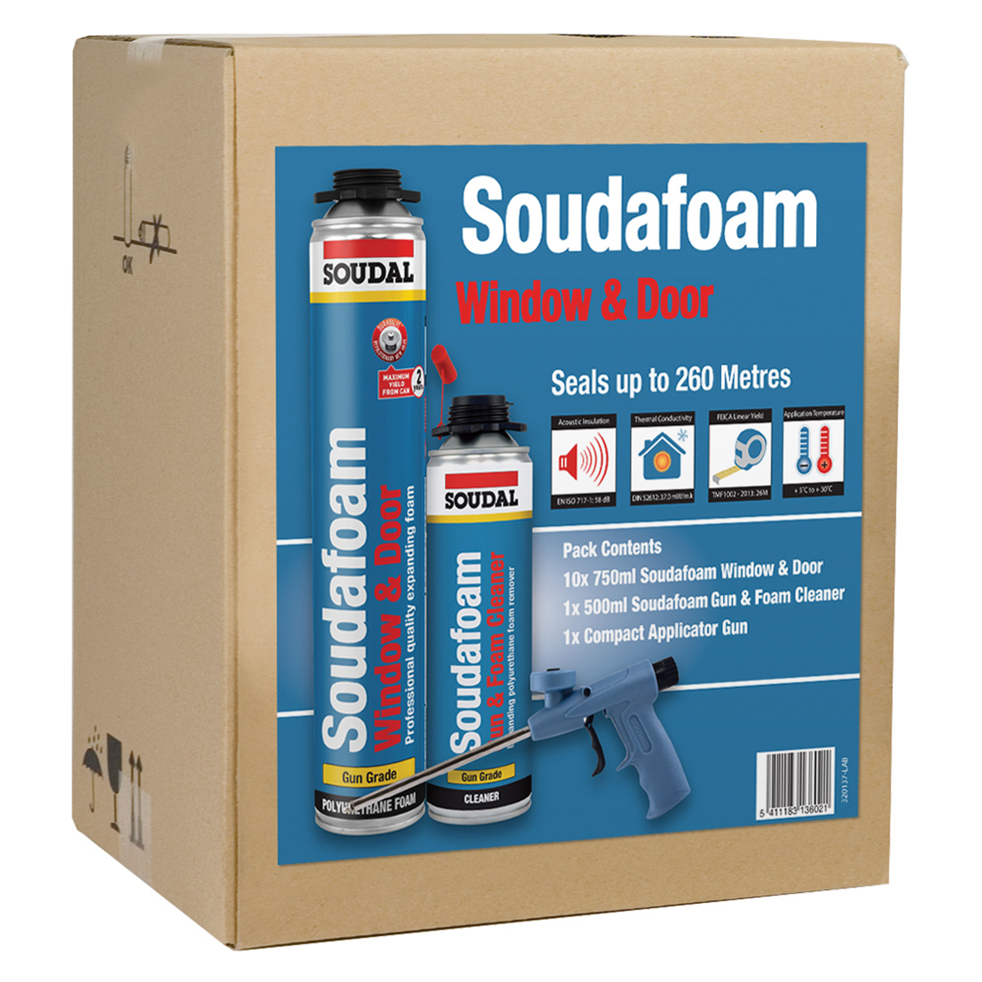 Soudal Soudafoam Window and Door Gun Grade Combibox 10