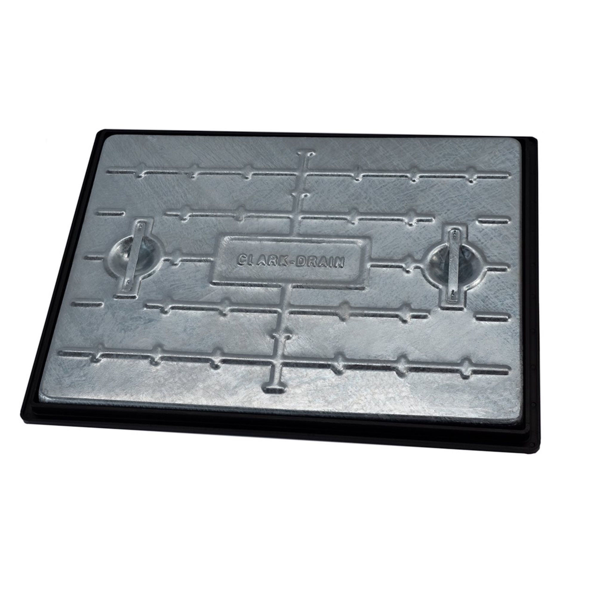 Clark-Drain GPW Galvanised Single Seal Manhole Cover and Frame 25 Tonne 600mm x 450mm - PC6EG