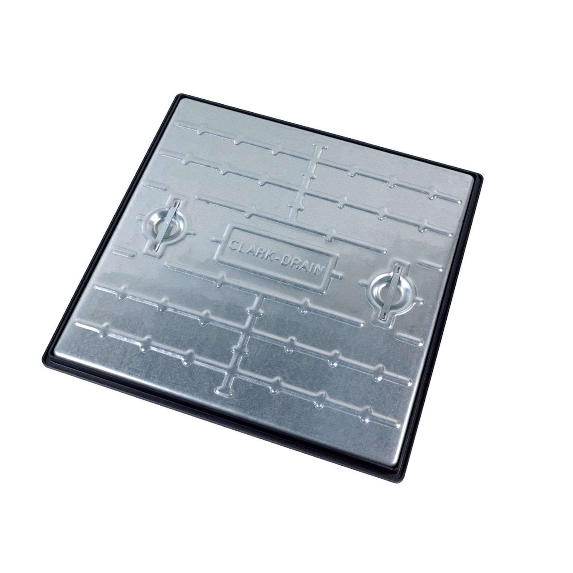 Clark-Drain Galvanised Single Seal Pedestrian Manhole Cover and Frame 600mm x 600mm - PC7AG