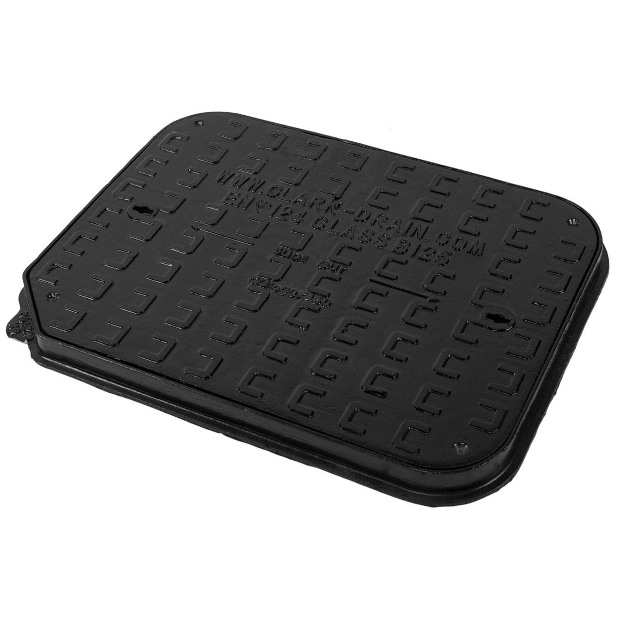 Clark-Drain Ductile Iron Solid Top Manhole Cover and Frame 600mm x 450mm - CD 762 KMB