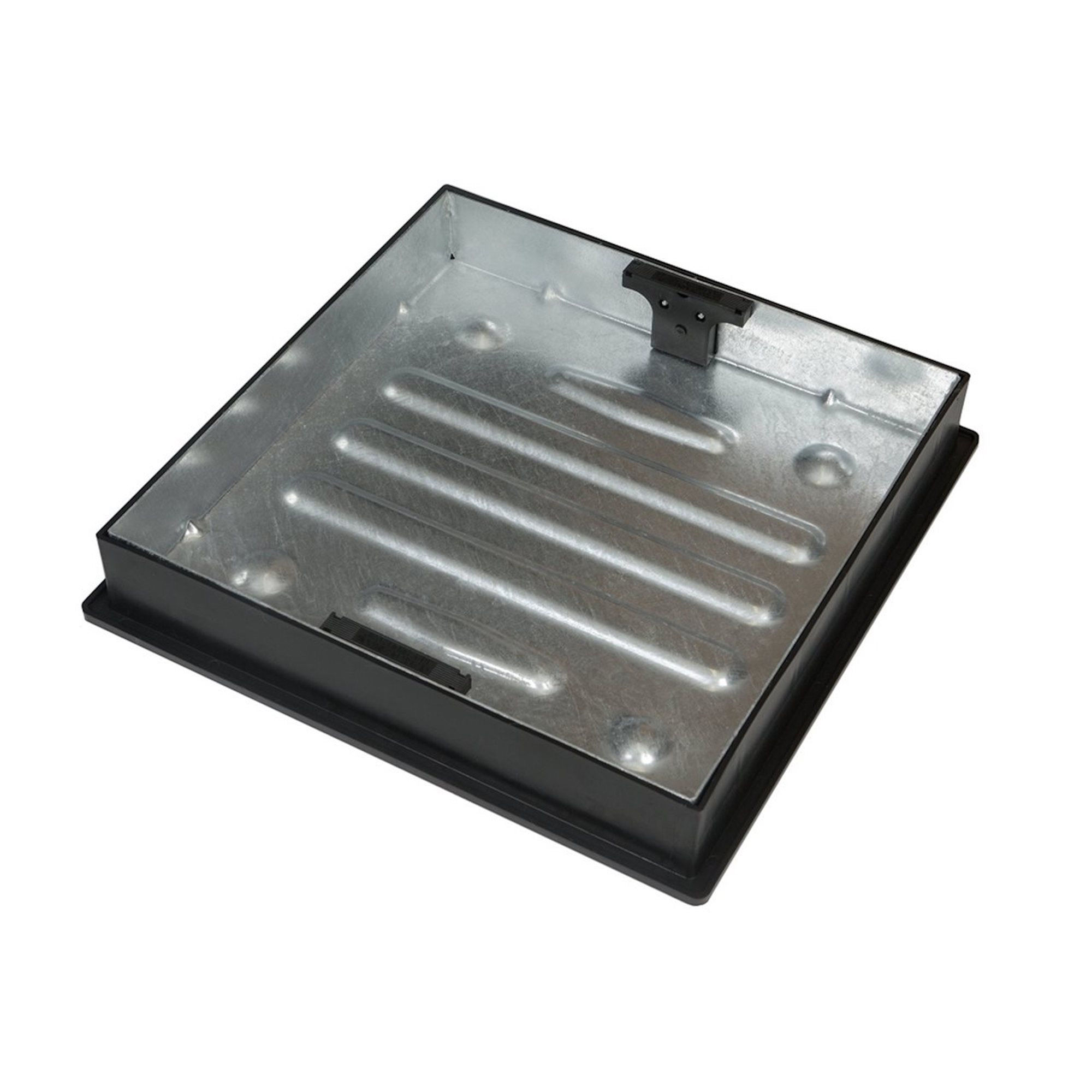Clark-Drain GPW Galvanised Recessed Paving Manhole Cover and Frame 10 Tonne 450mm x 80mm - CD 450SR