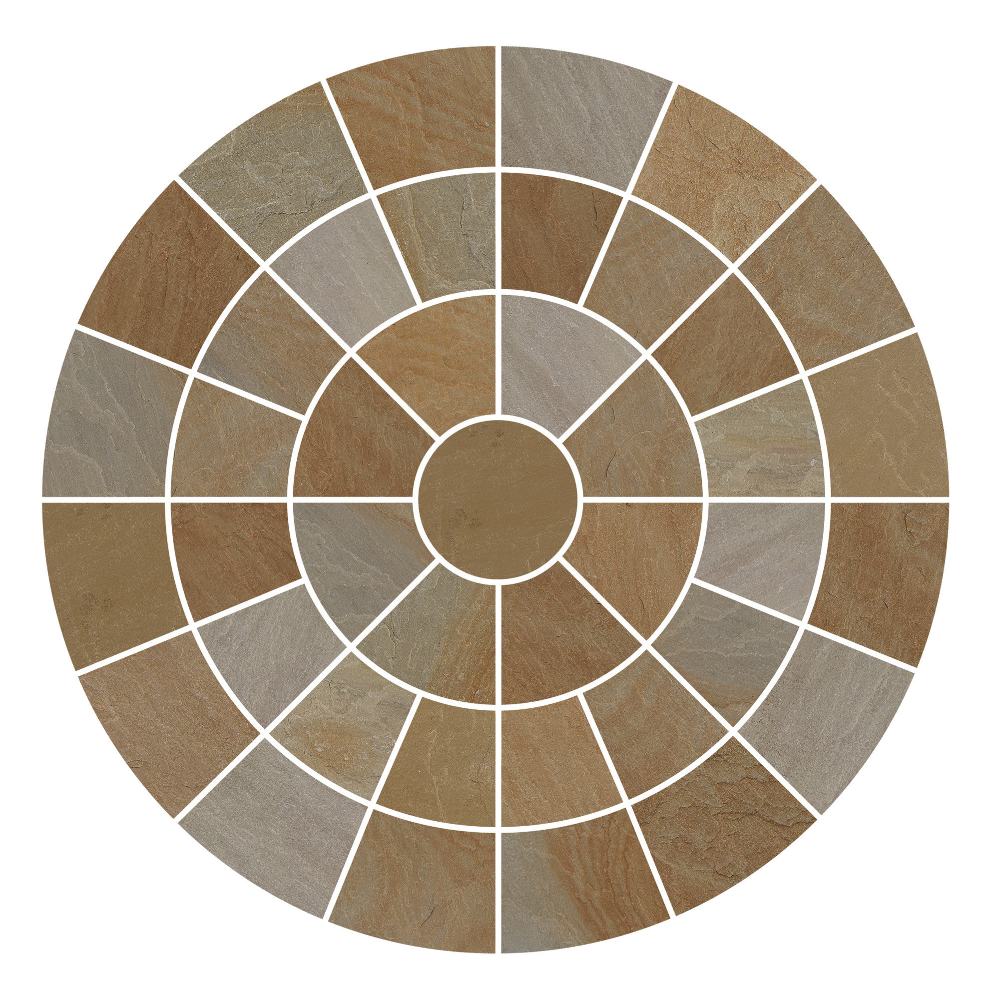 Pavestone Circle Feature Paving Pack Buff