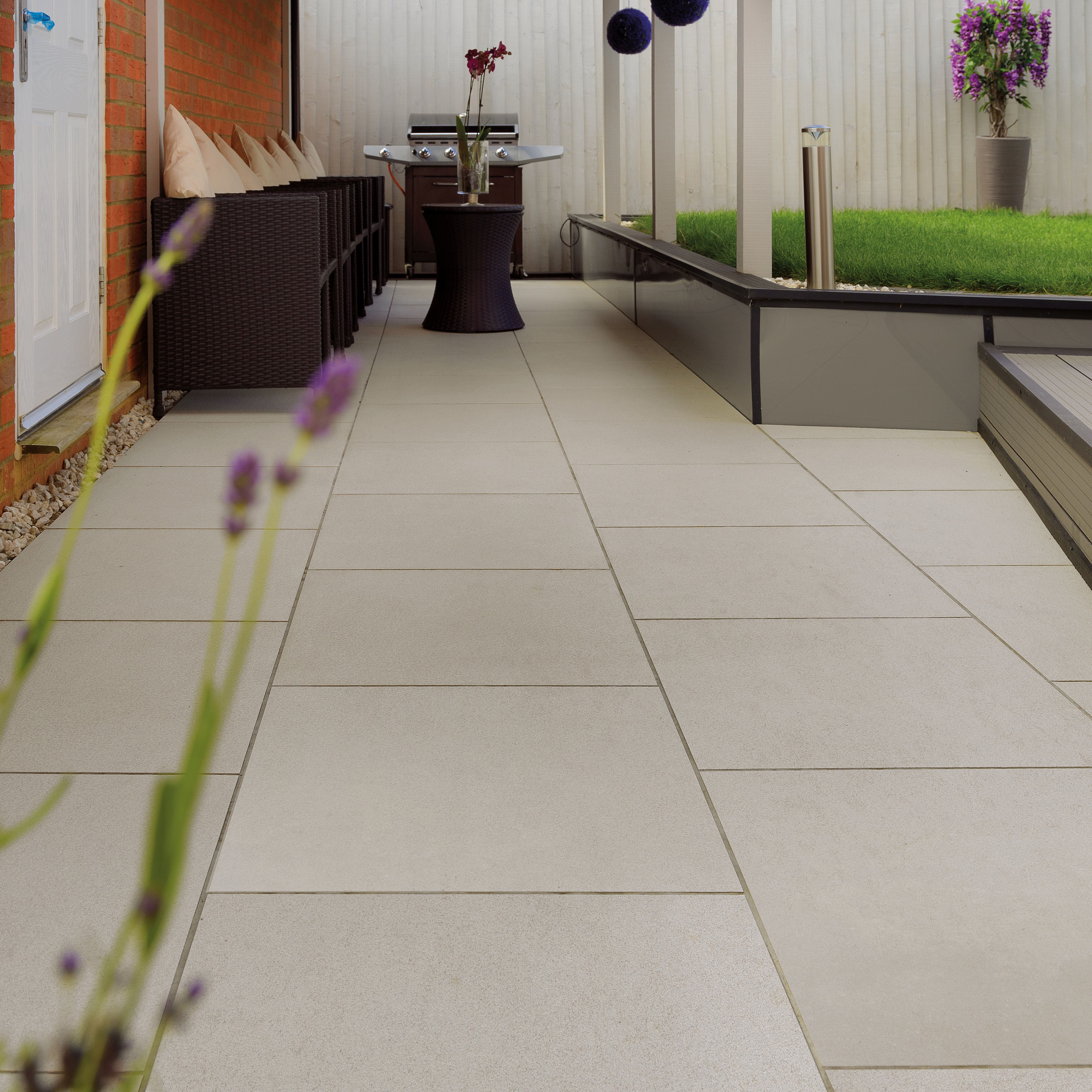 Pavestone Calibra Porcelain Paving Linen 595mm x 595mm x 20mm