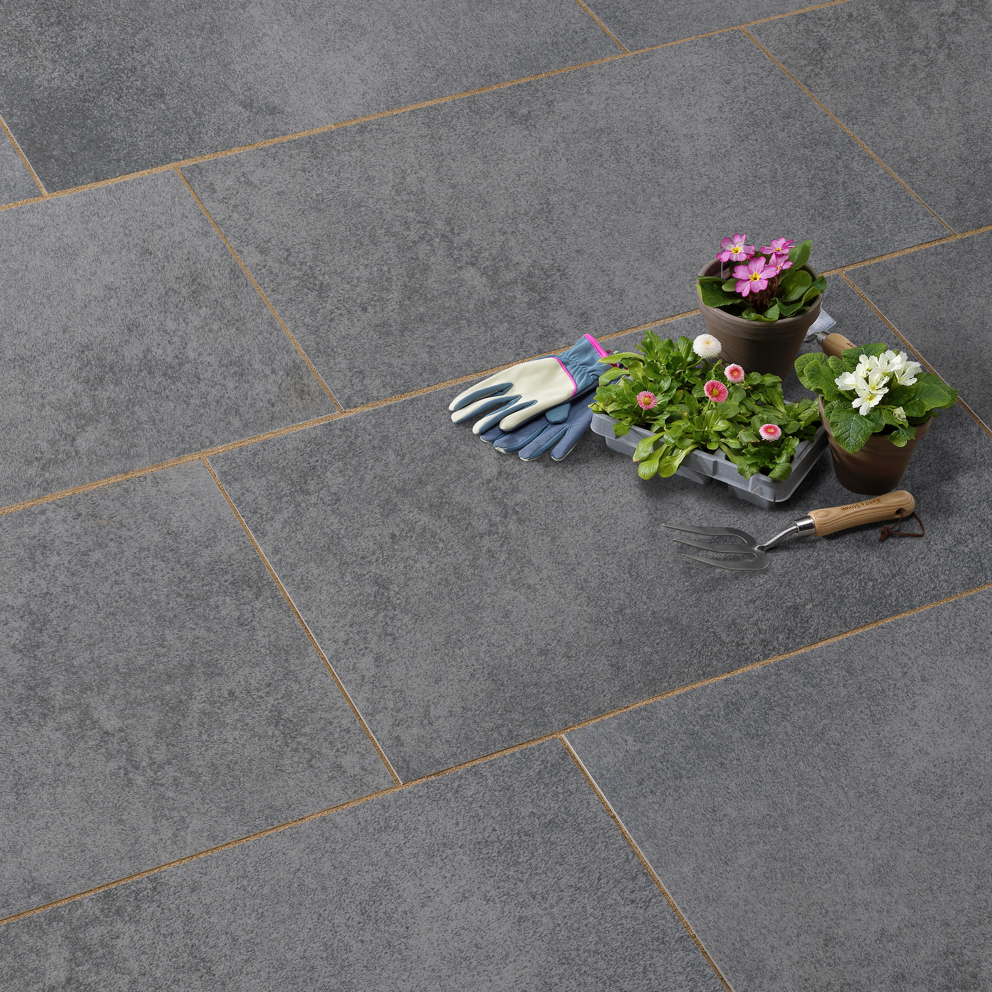 Pavestone Emilia Porcelain Paving Single Tile Grafito 900mm x 600mm