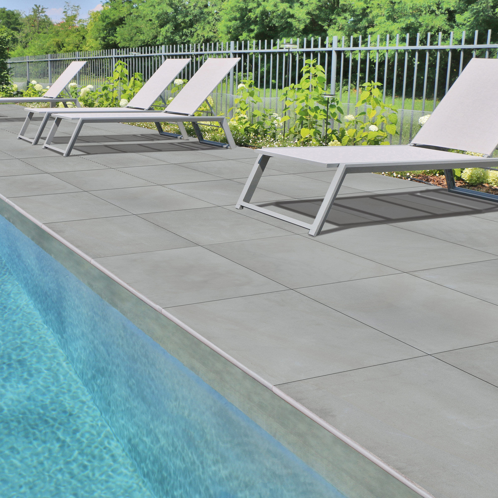 Pavestone Monviso Porcelain Paving Pack Smooth Grey 900mm x 600mm x 20mm