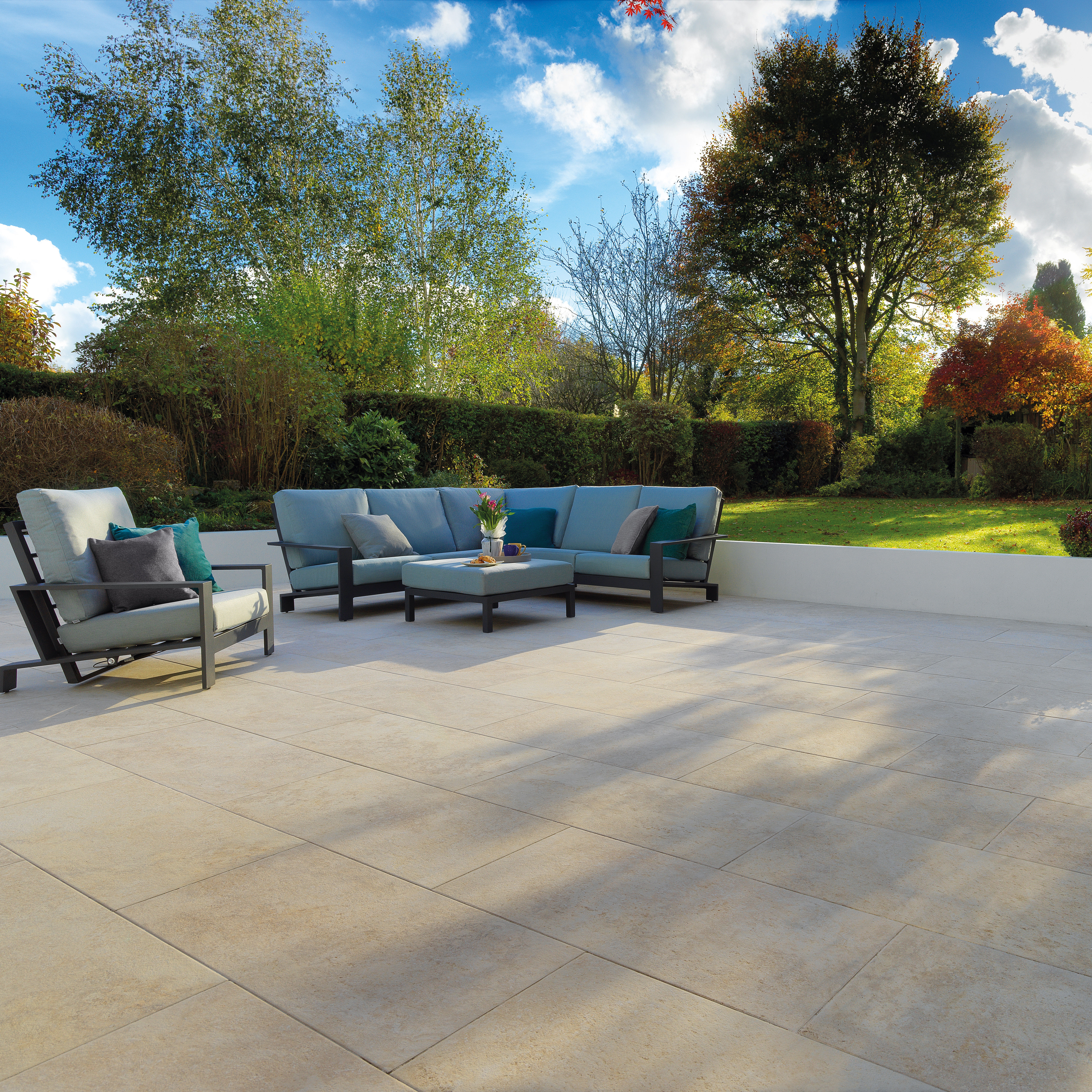 Pavestone Dolomite Porcelain Paving Pack Travertine 1000mm x 500mm x 20mm
