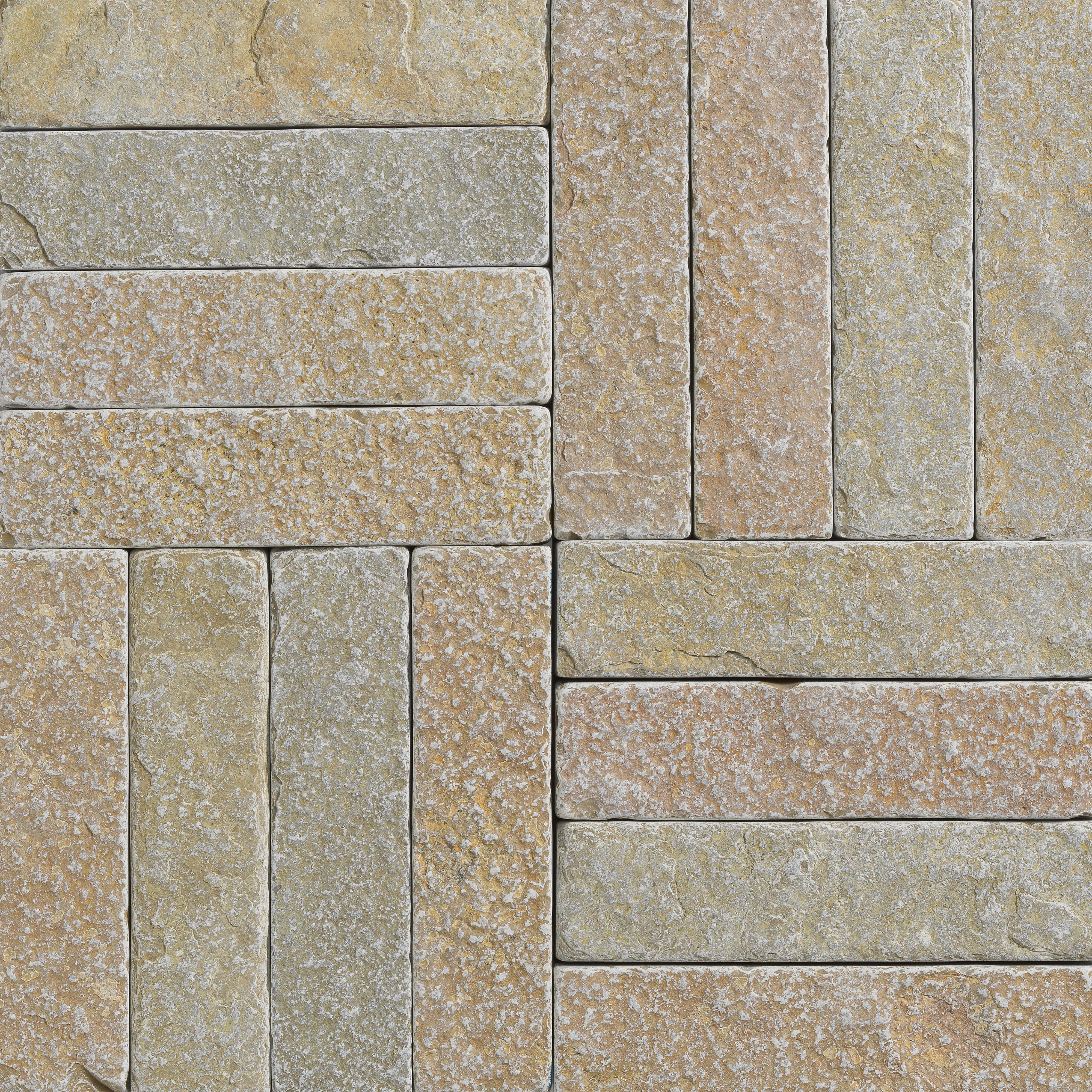 Pavestone Natural Stone Slimsett Block Paving (Pack of 900) Antique Yellow 200mm x 50mm x 40mm (9m²)