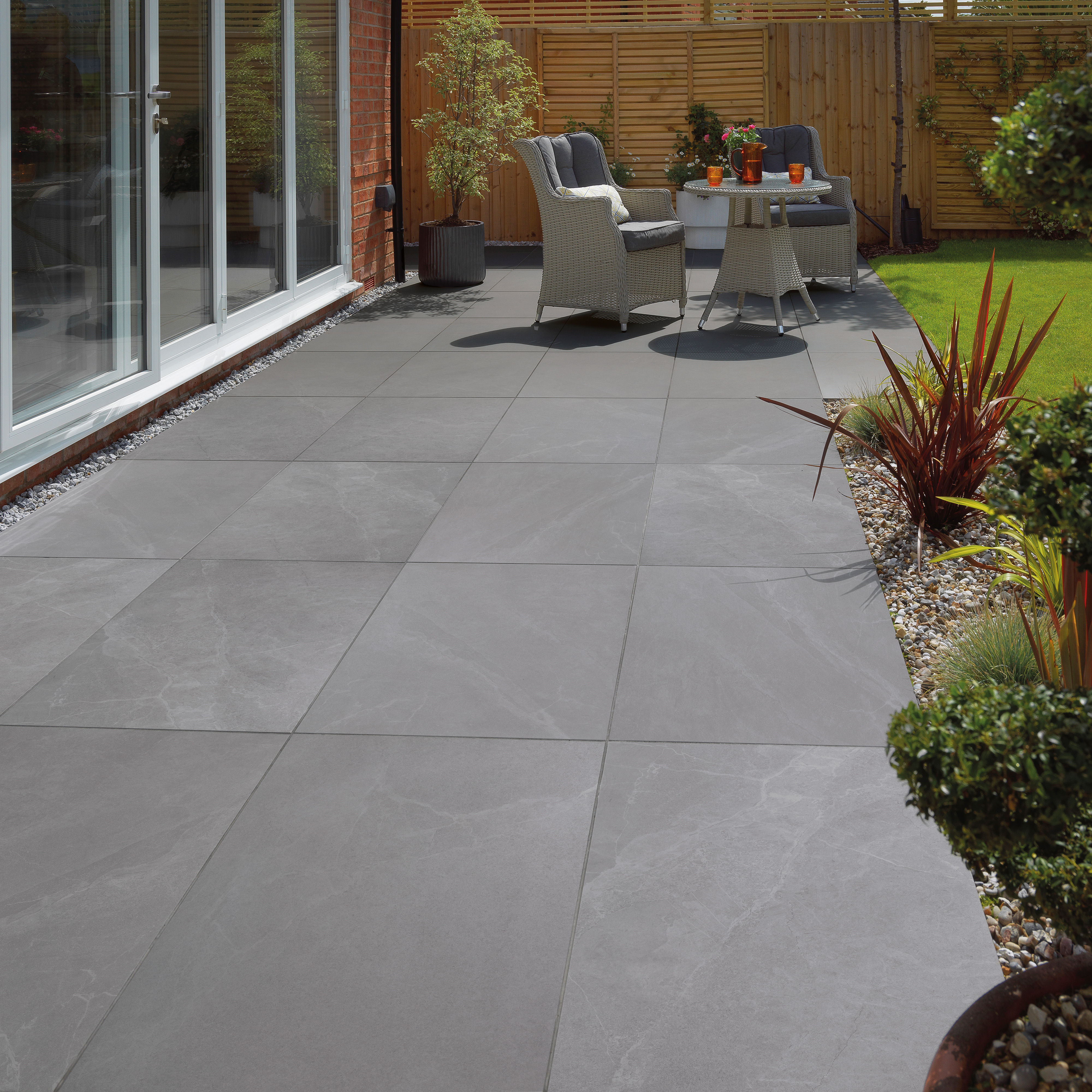 Pavestone La Moda Porcelain Paving Grey (Pack of 22) 900mm x 600mm x 20mm (11.88m²)