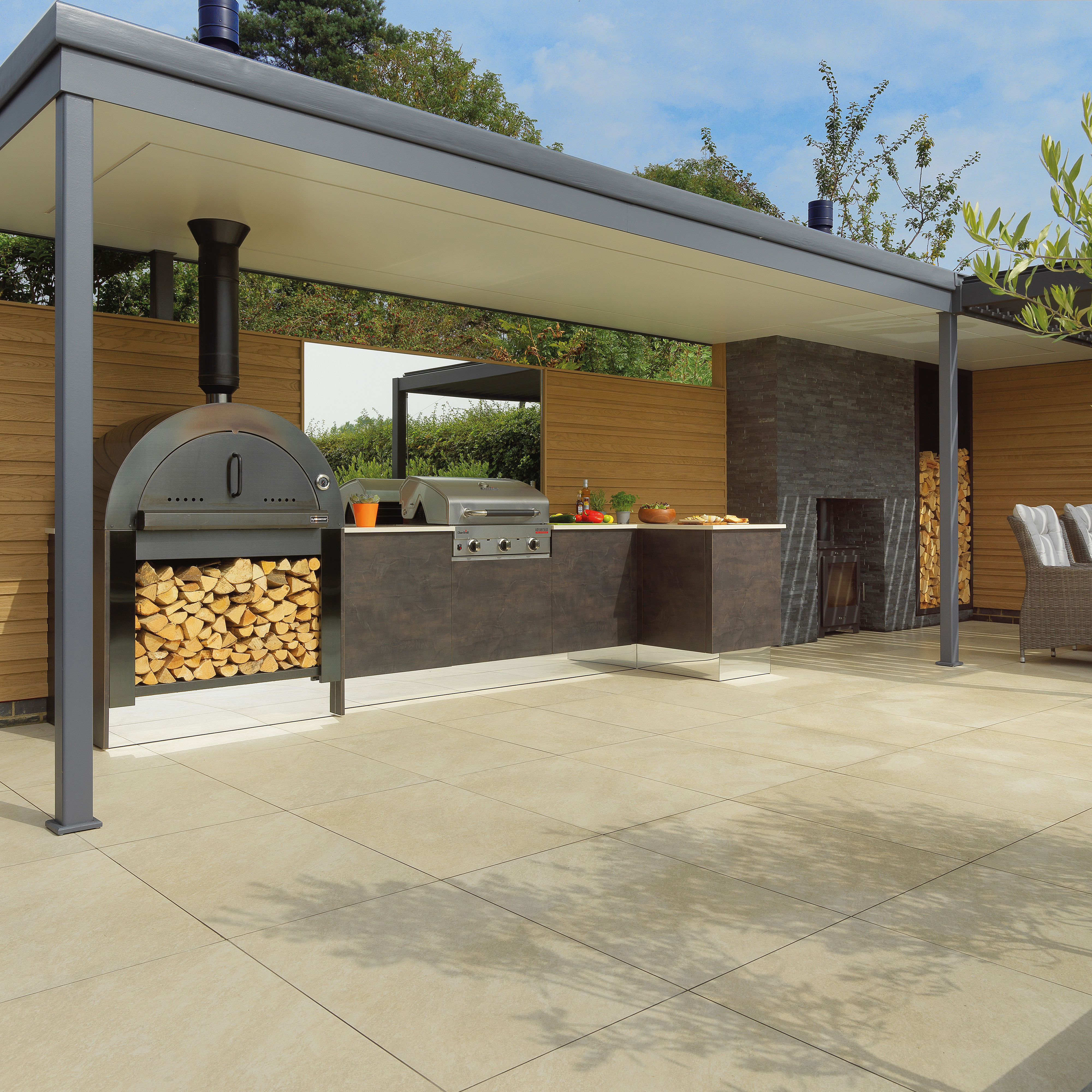 Pavestone Classic Porcelain Paving Pack Ivory (Pack of 7) 1200mm x 600mm x 20mm (5.04m²)