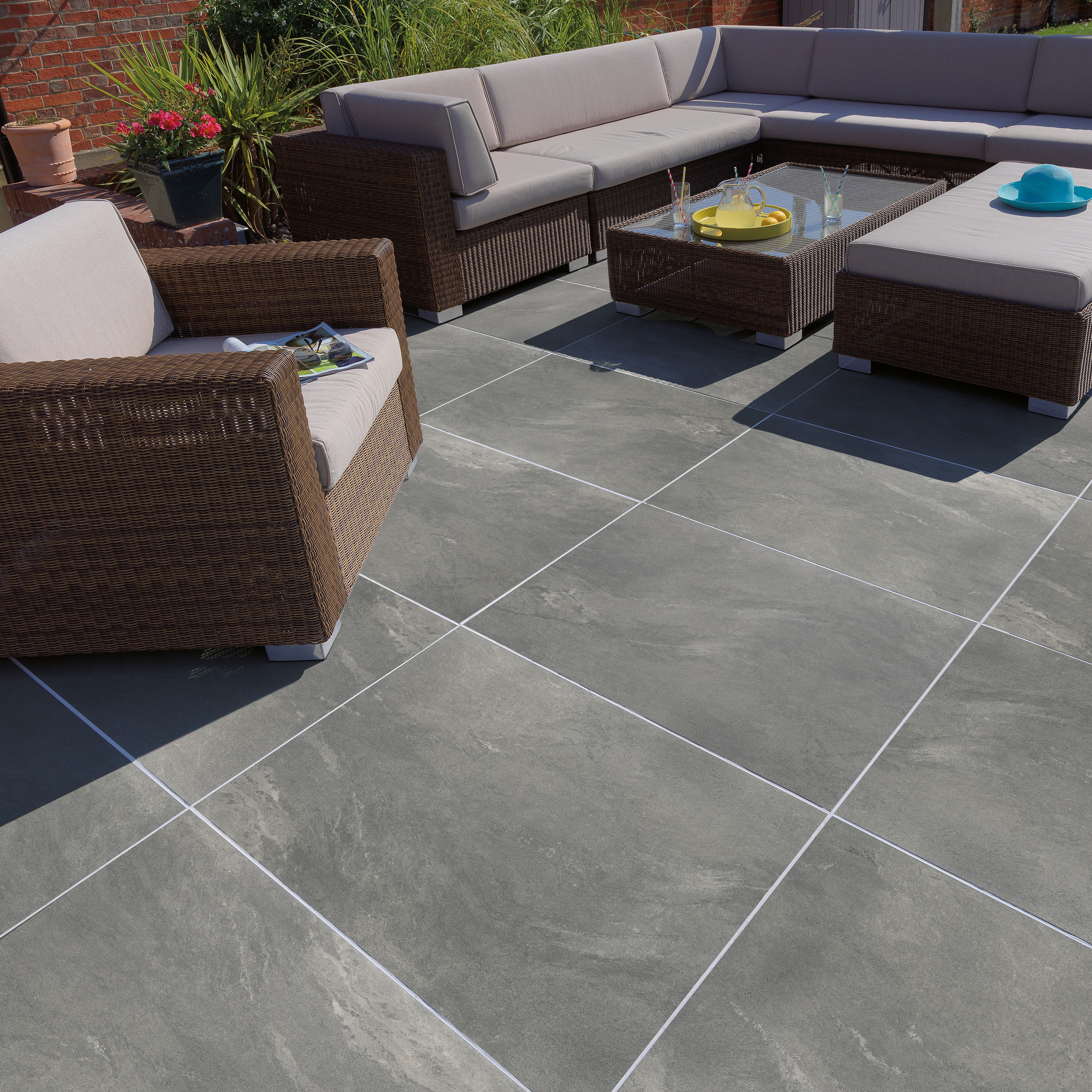 Pavestone Evo Porcelain Paving Pack Grey (Pack of 24) 900mm x 600mm x 16mm (12.96m²)