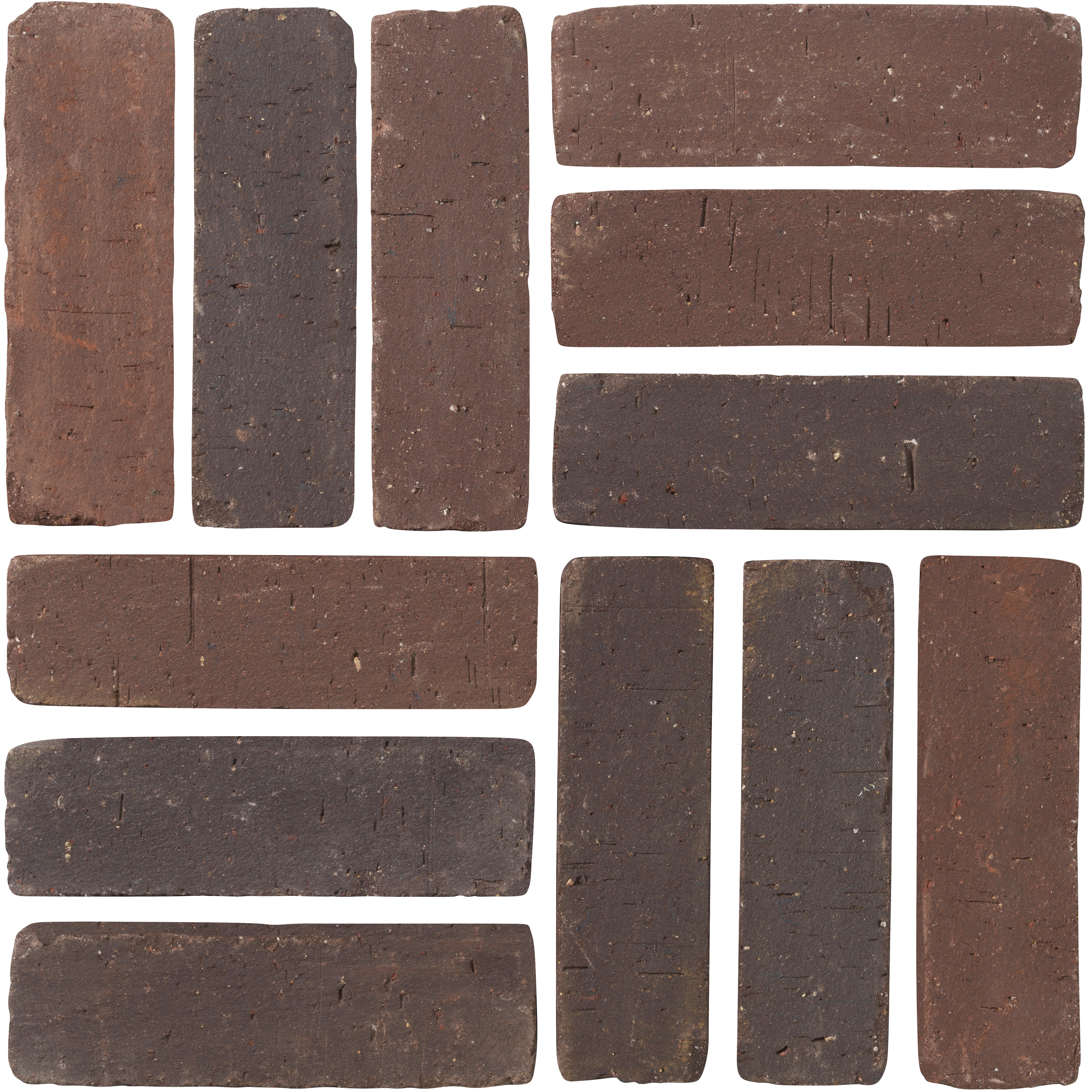 Pavestone Clay Slimsett Block Paving Antique Bordeaux (Pack of 1000) 204mm x 50mm x 60mm