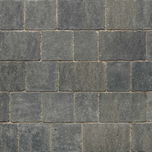 Stonemarket Trident Rumbled Concrete Block Paving Charcoal 120mm x 160mm x 50mm