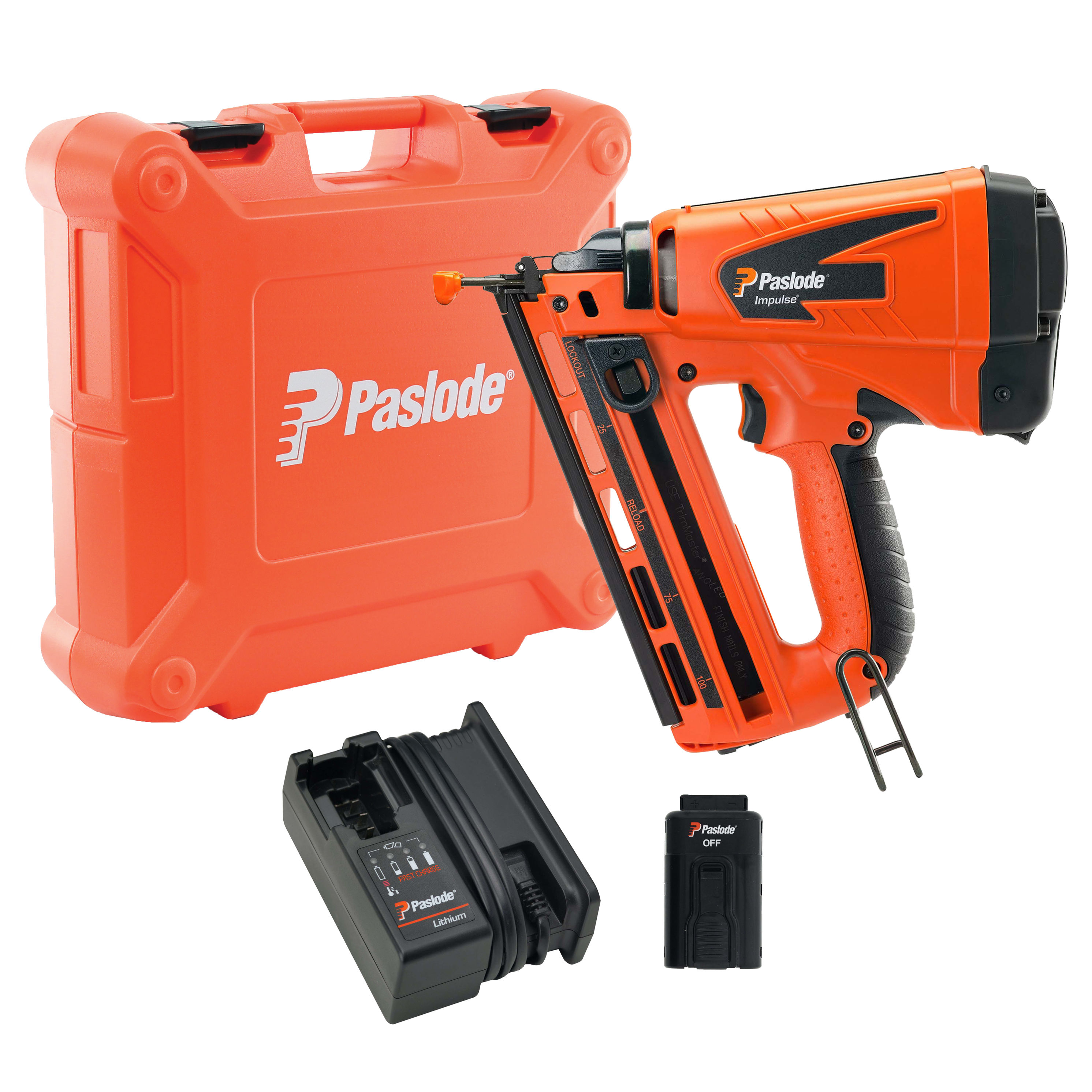 Paslode IM65A F16 Li-Ion Cordless Angled Brad Nail Gun (2nd Fix) 013313