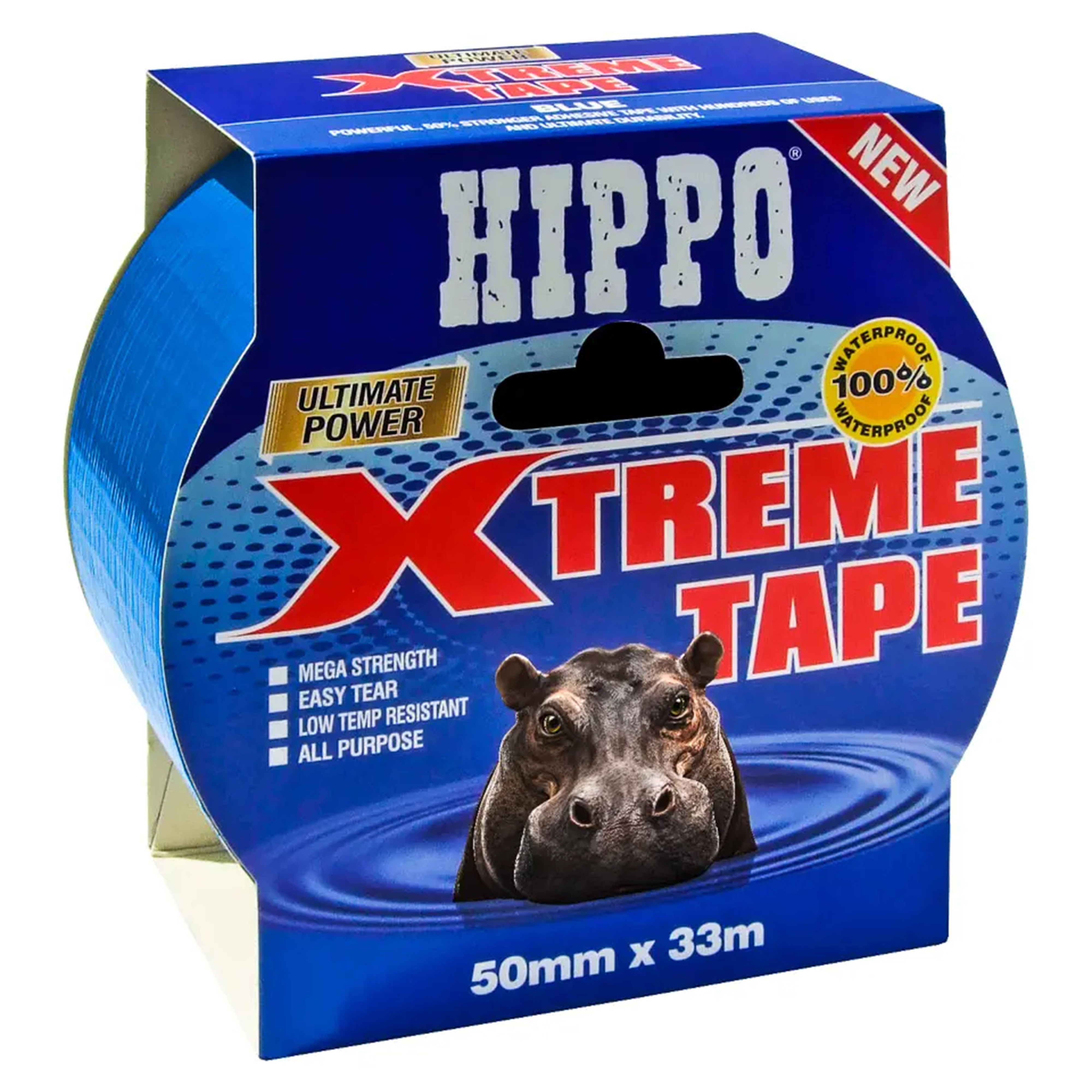 Hippo Xtreme Adhesive Tape Blue 50mm x 33m