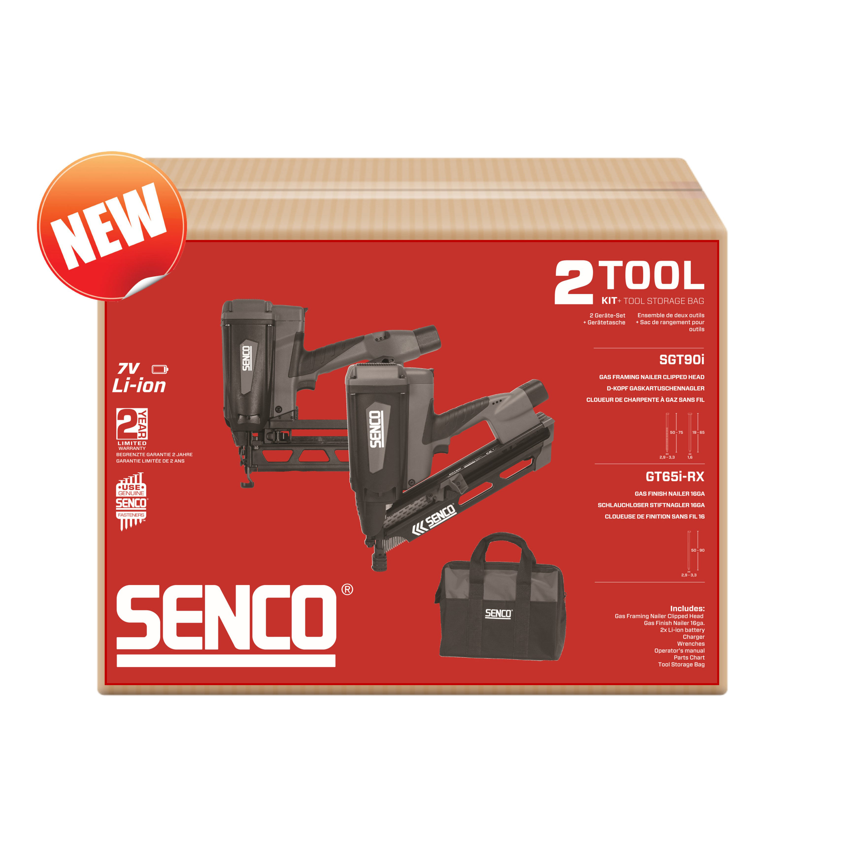 Senco Gas Nailer Pack - 4VS7021N1