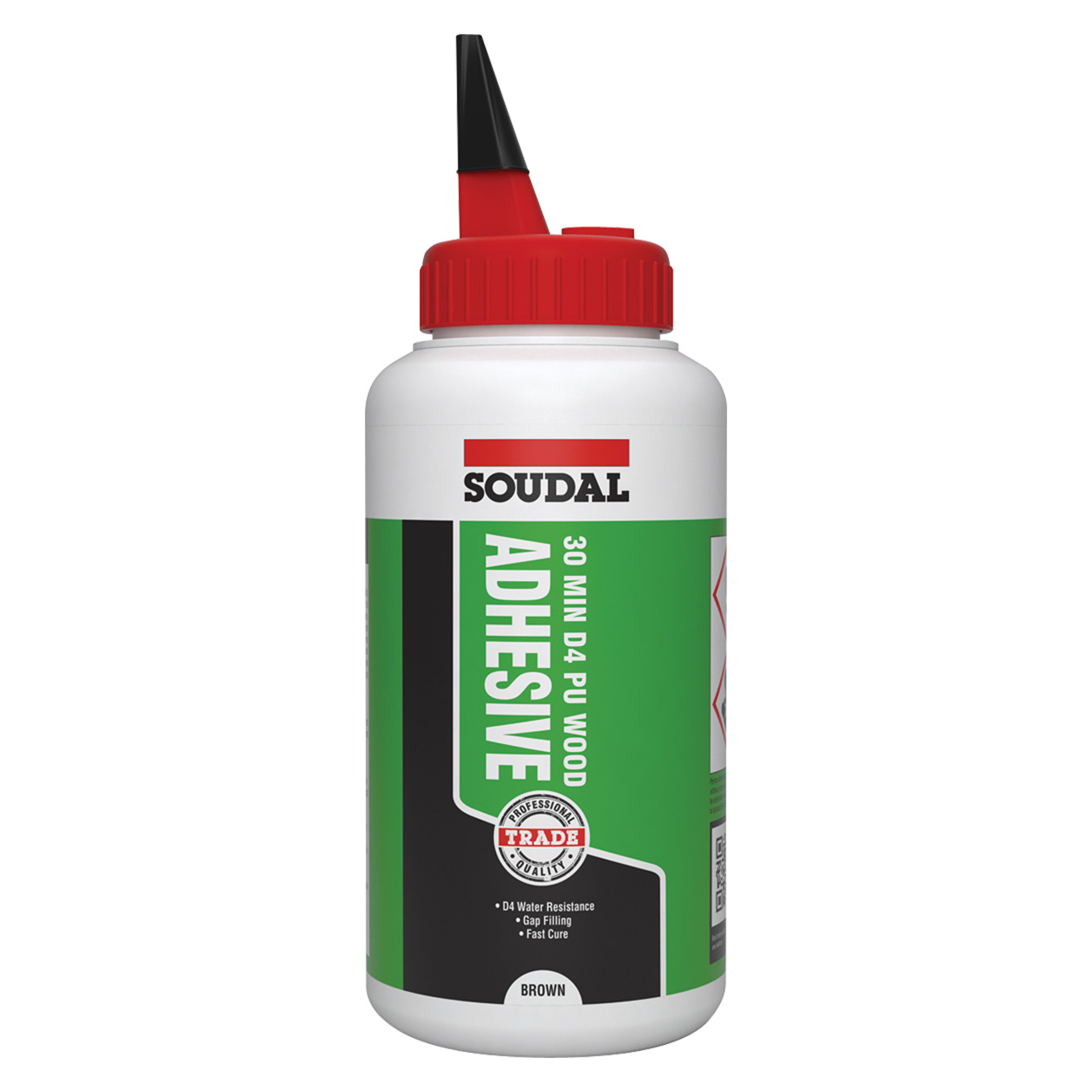 Soudal Trade 30 Min D4 Liquid PU Wood Adhesive Brown 750g