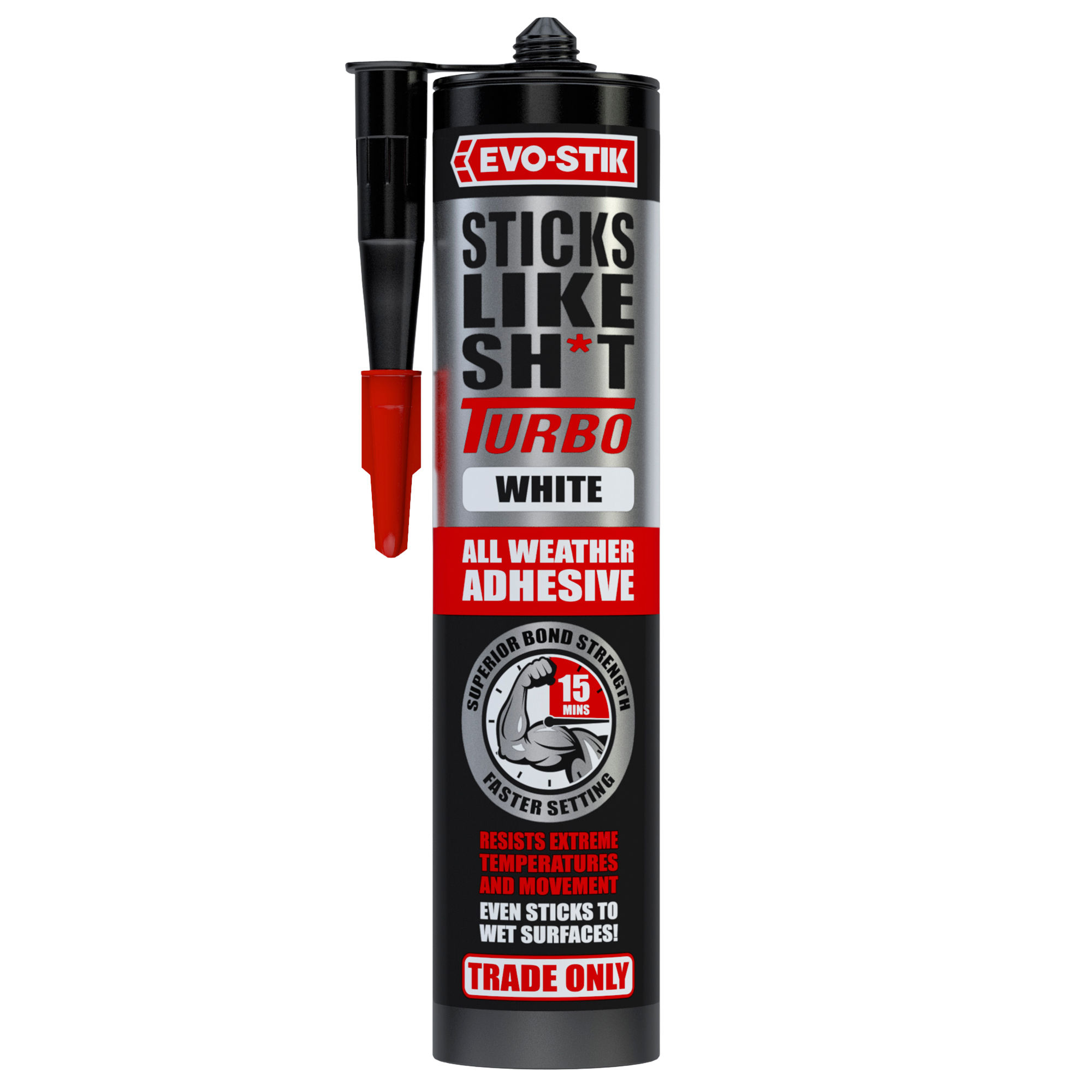 Evostik Sticks Like Sh*t Turbo All Weather Adhesive White 290ml